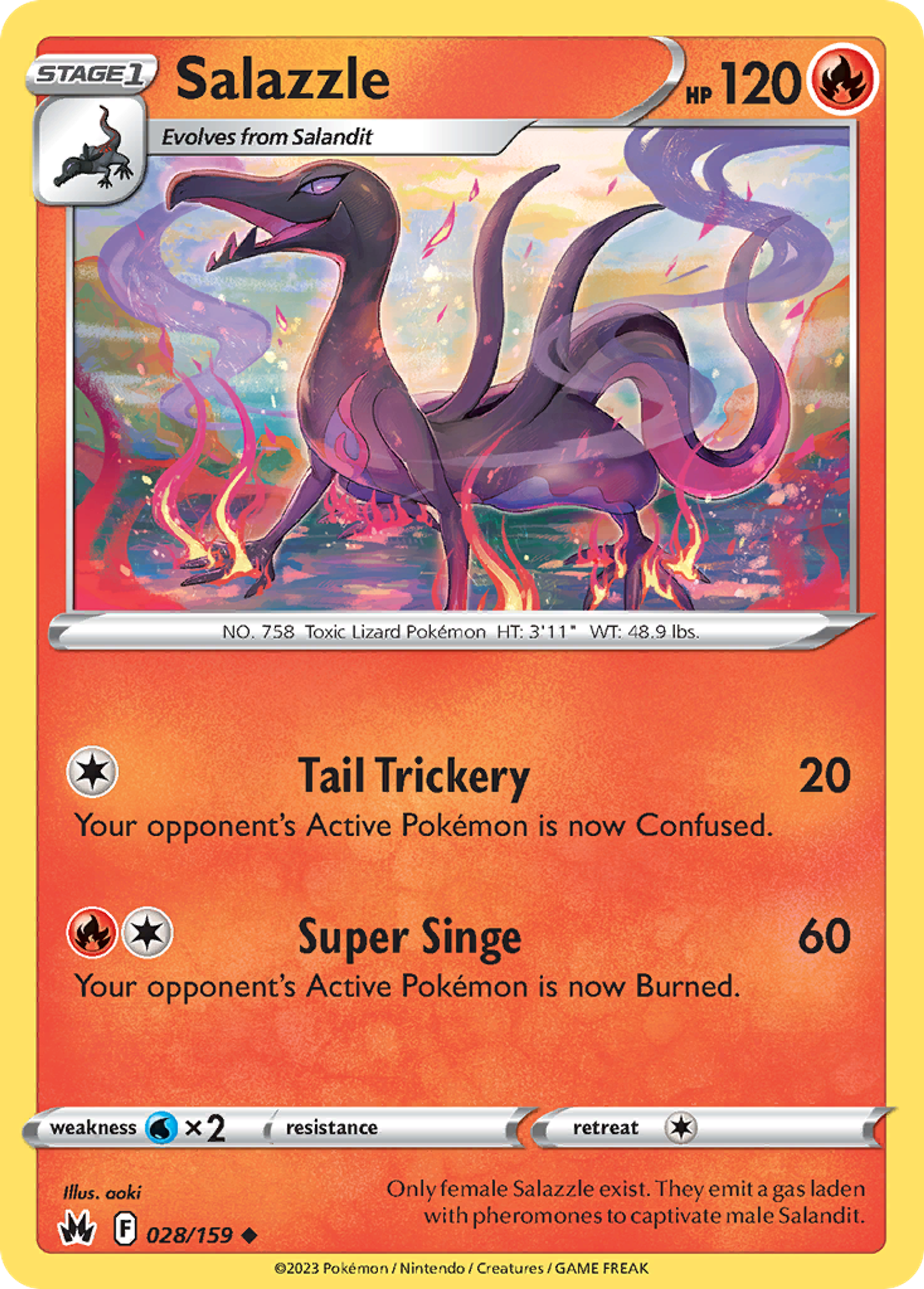 Salazzle — Crown Zenith — Pokémon