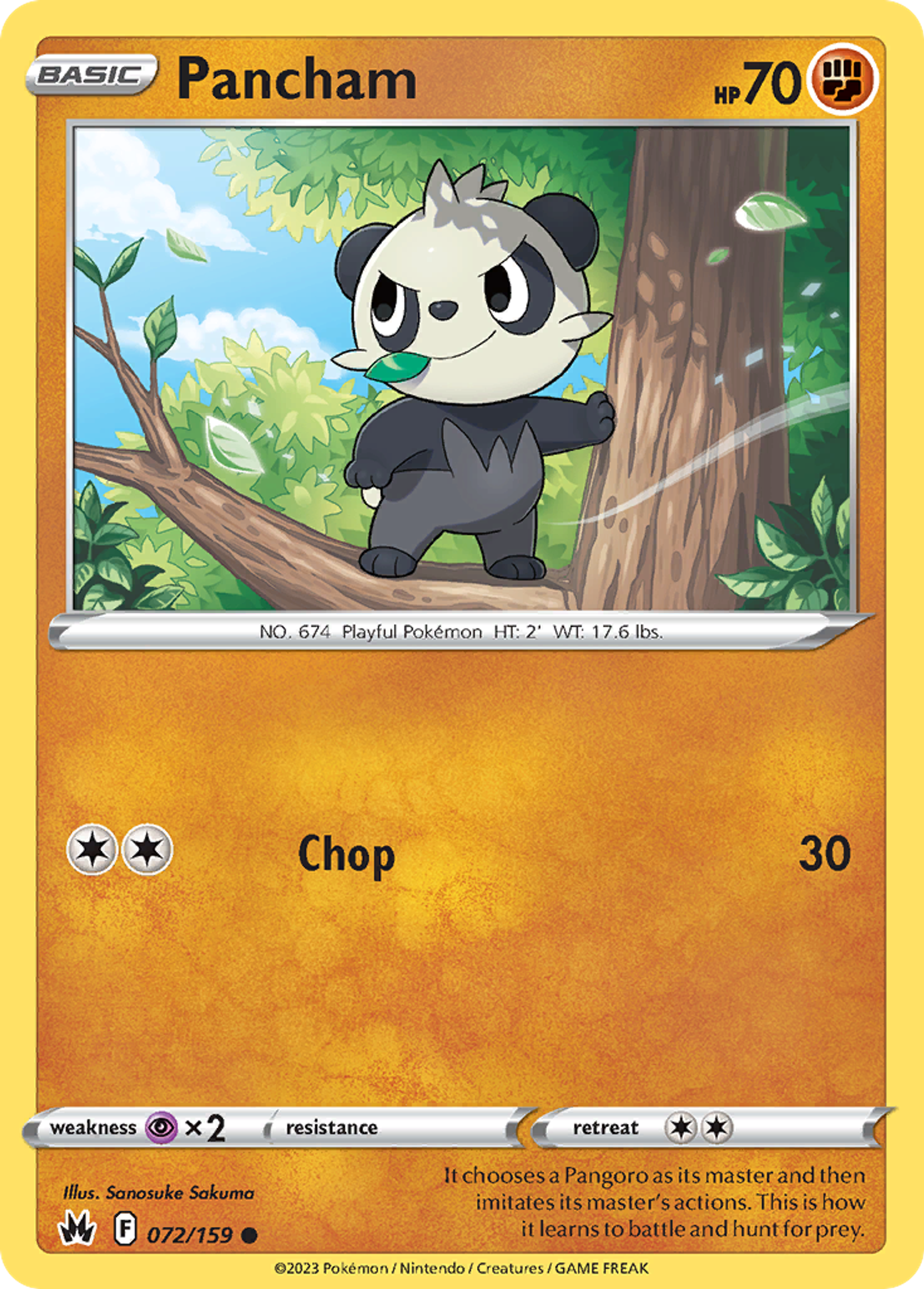 Pancham — Crown Zenith — Pokémon