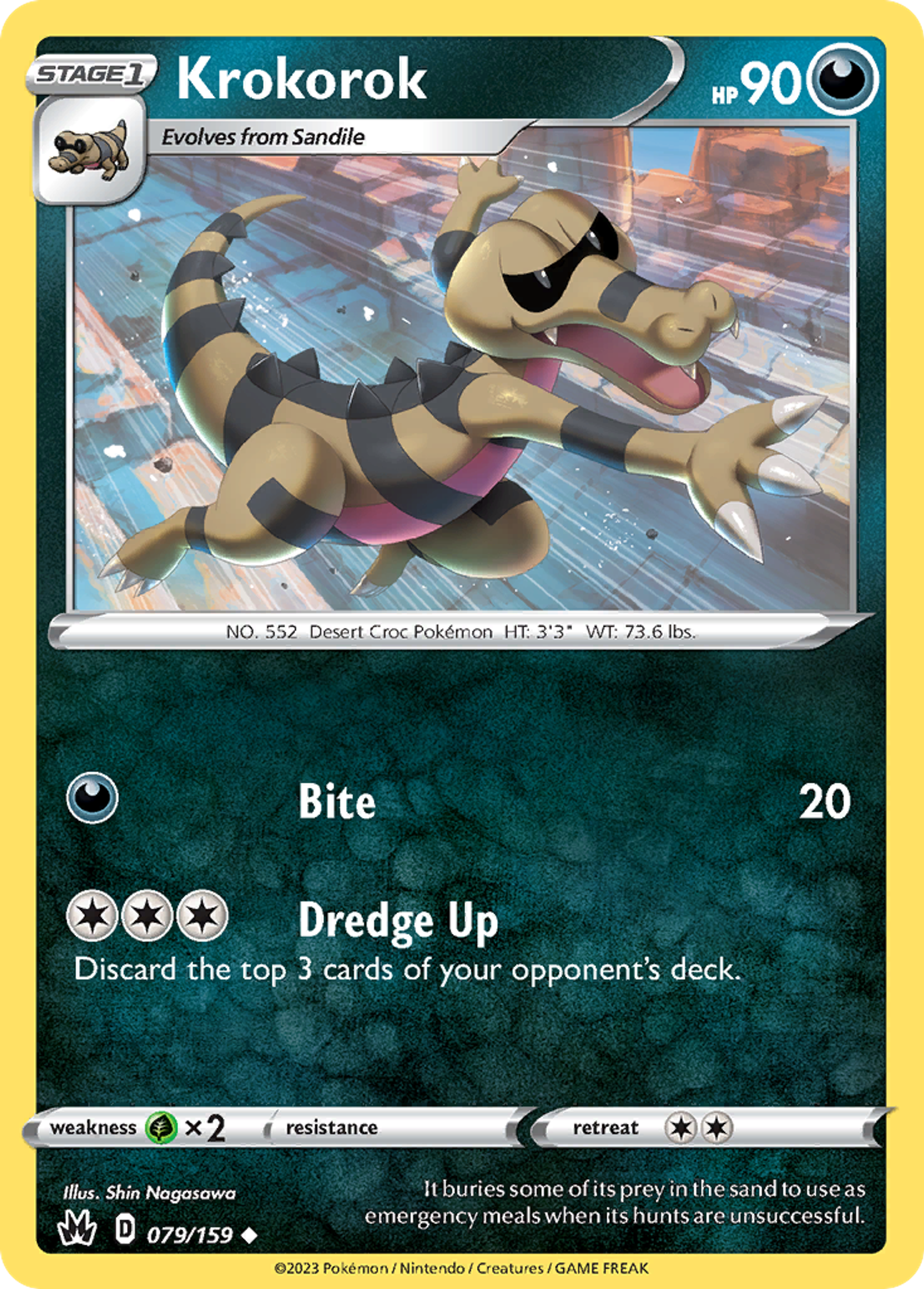 Krokorok — Crown Zenith — Pokémon