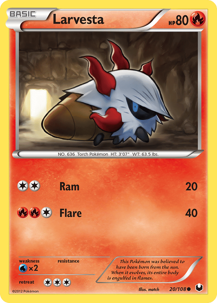 Larvesta — Dark Explorers — Pokemon