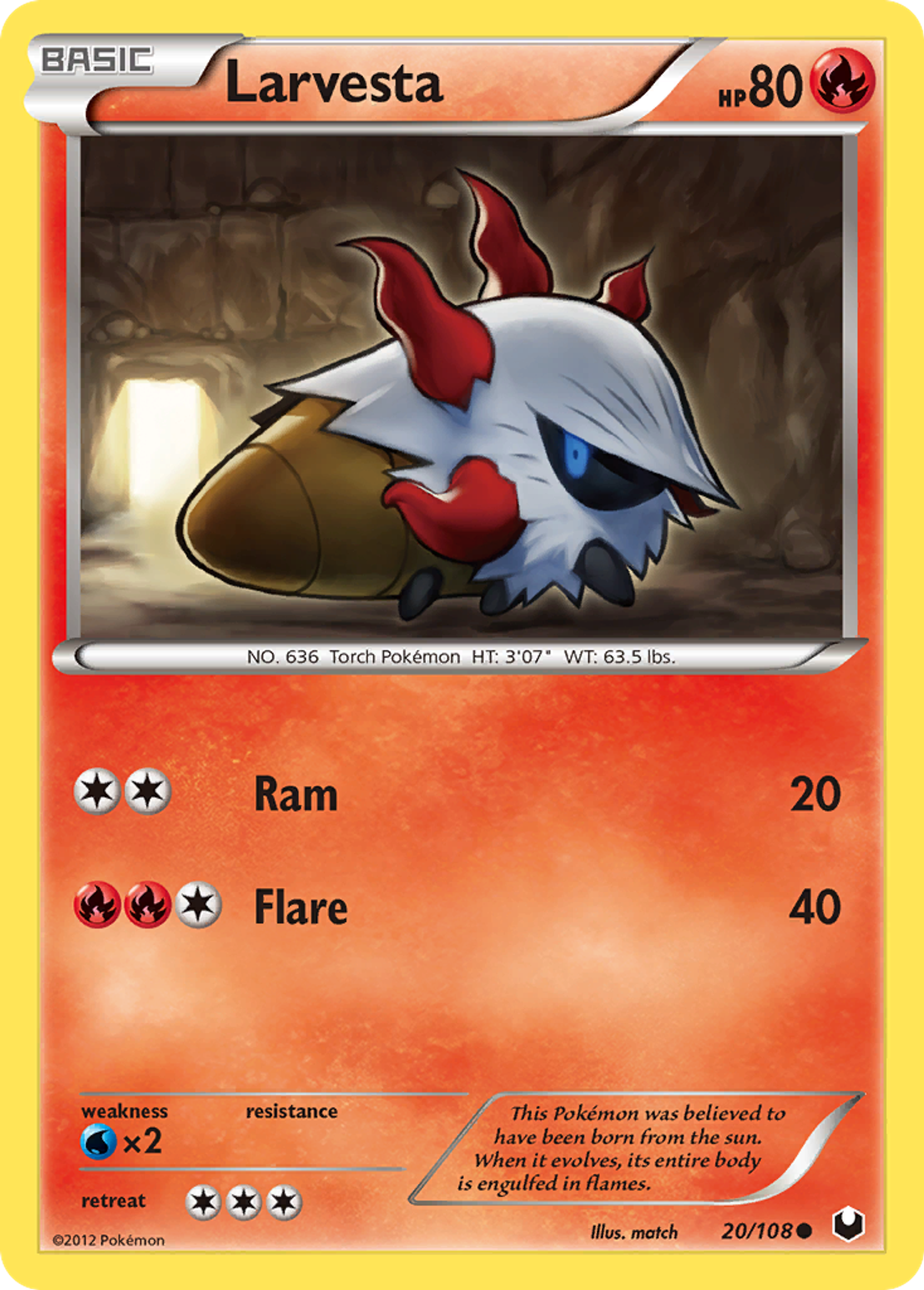 Larvesta — Dark Explorers — Pokemon