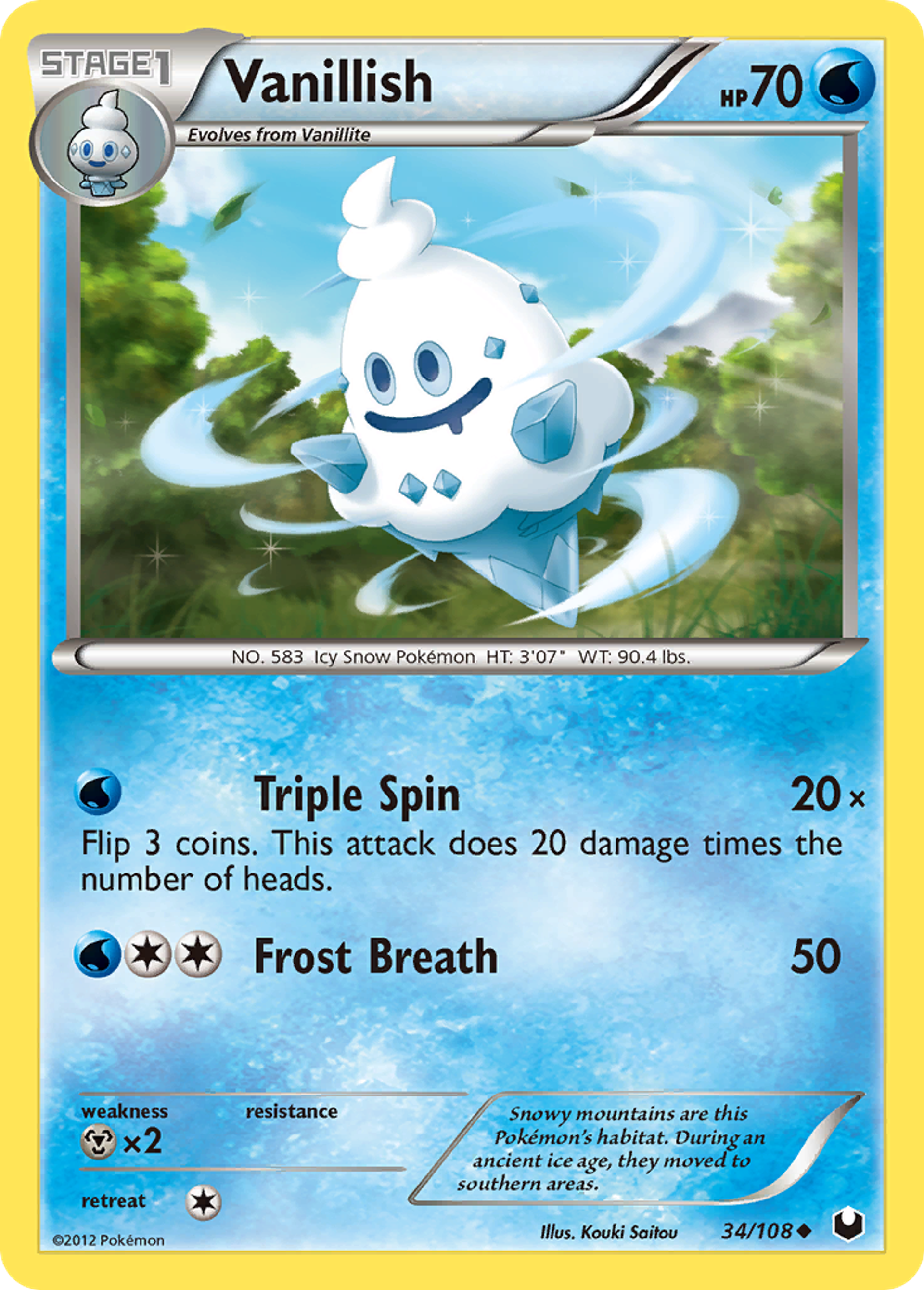 Vanillish — Dark Explorers — Pokemon