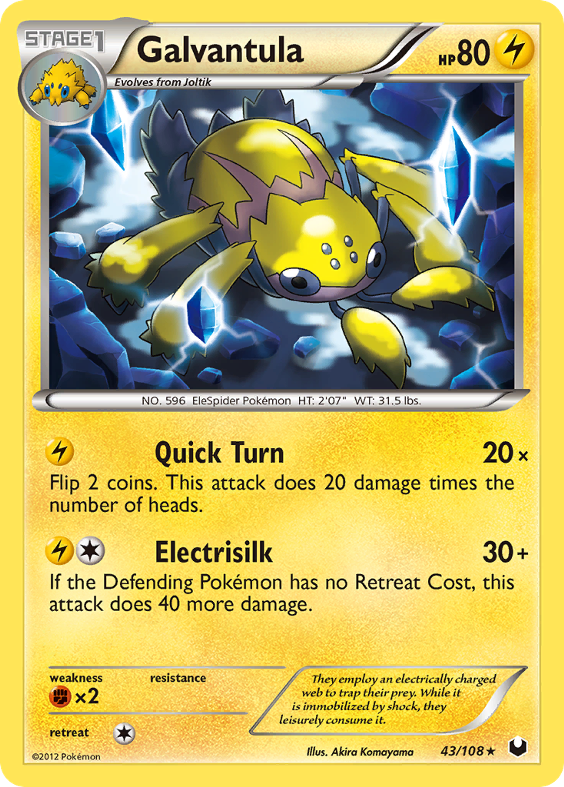 Galvantula — Dark Explorers — Pokemon