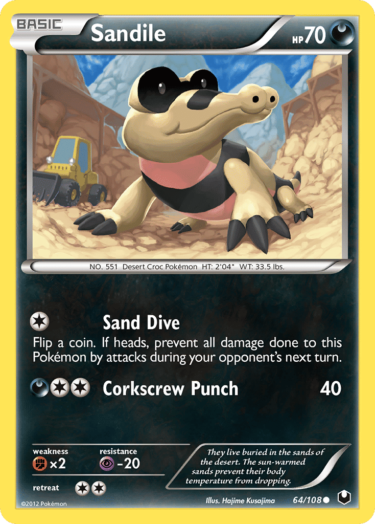 Sandile — Dark Explorers — Pokemon