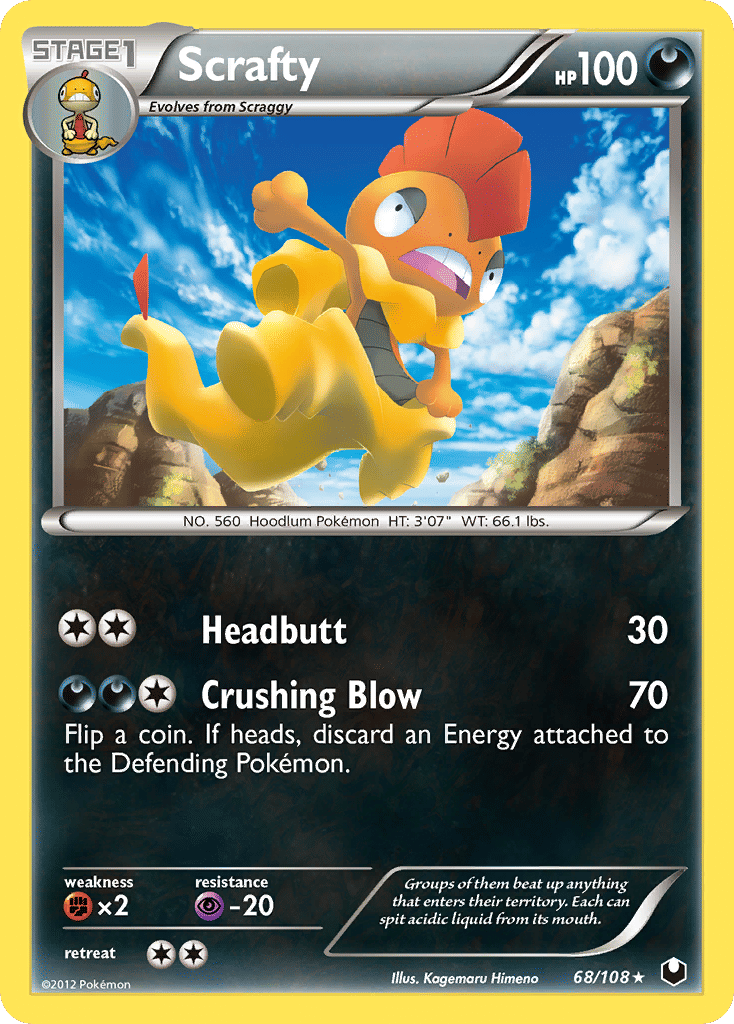Scrafty — Dark Explorers — Pokemon