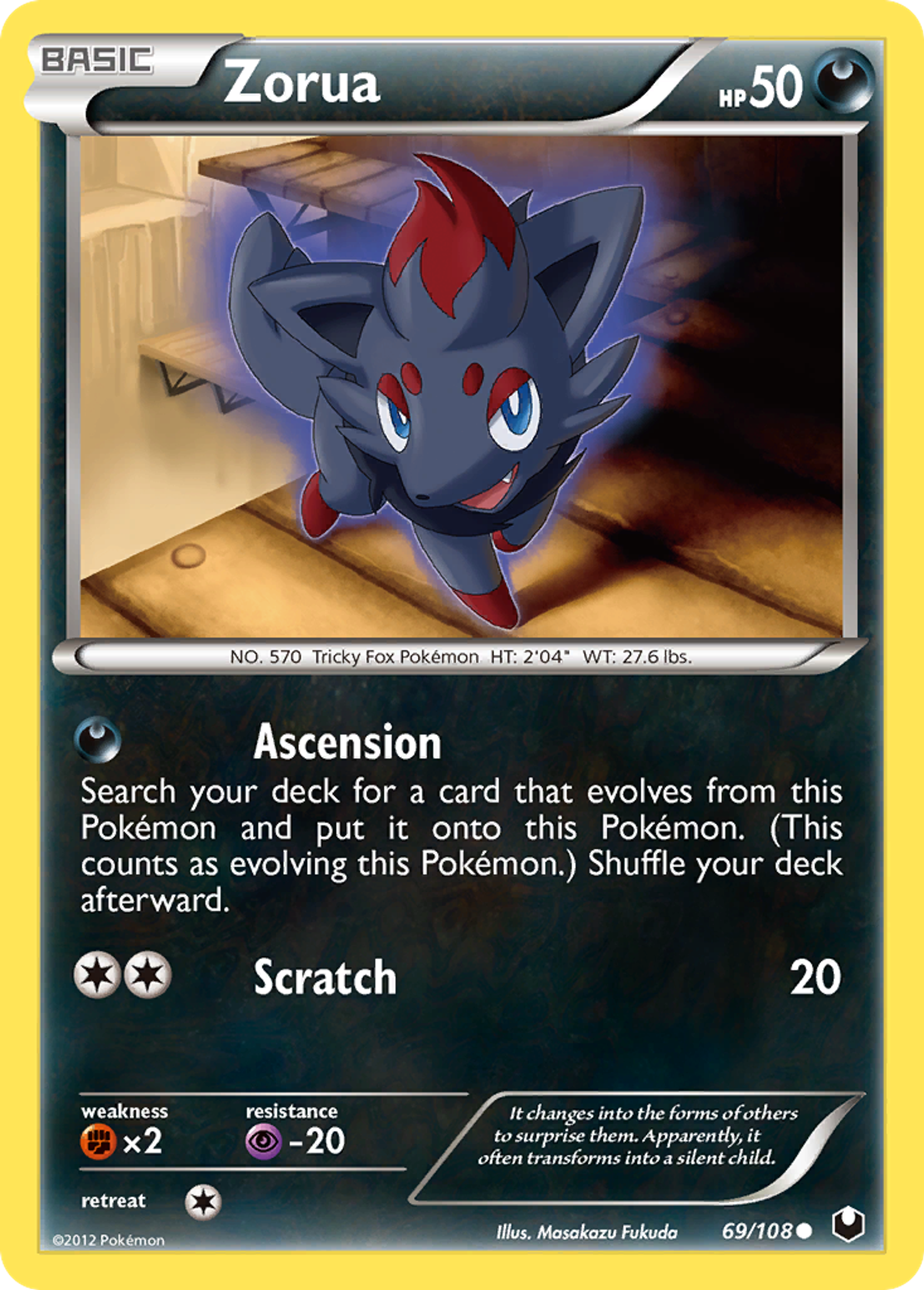 Zorua — Dark Explorers — Pokemon