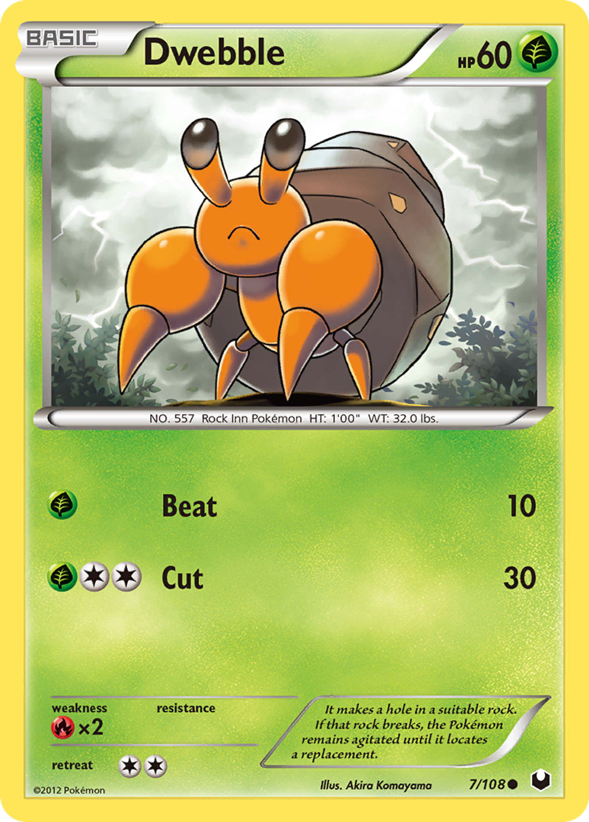 Dwebble — Dark Explorers — Pokemon
