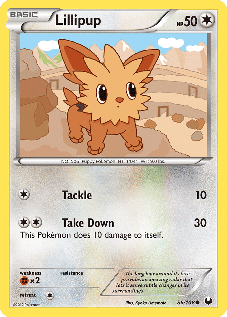 Lillipup — Dark Explorers — Pokemon