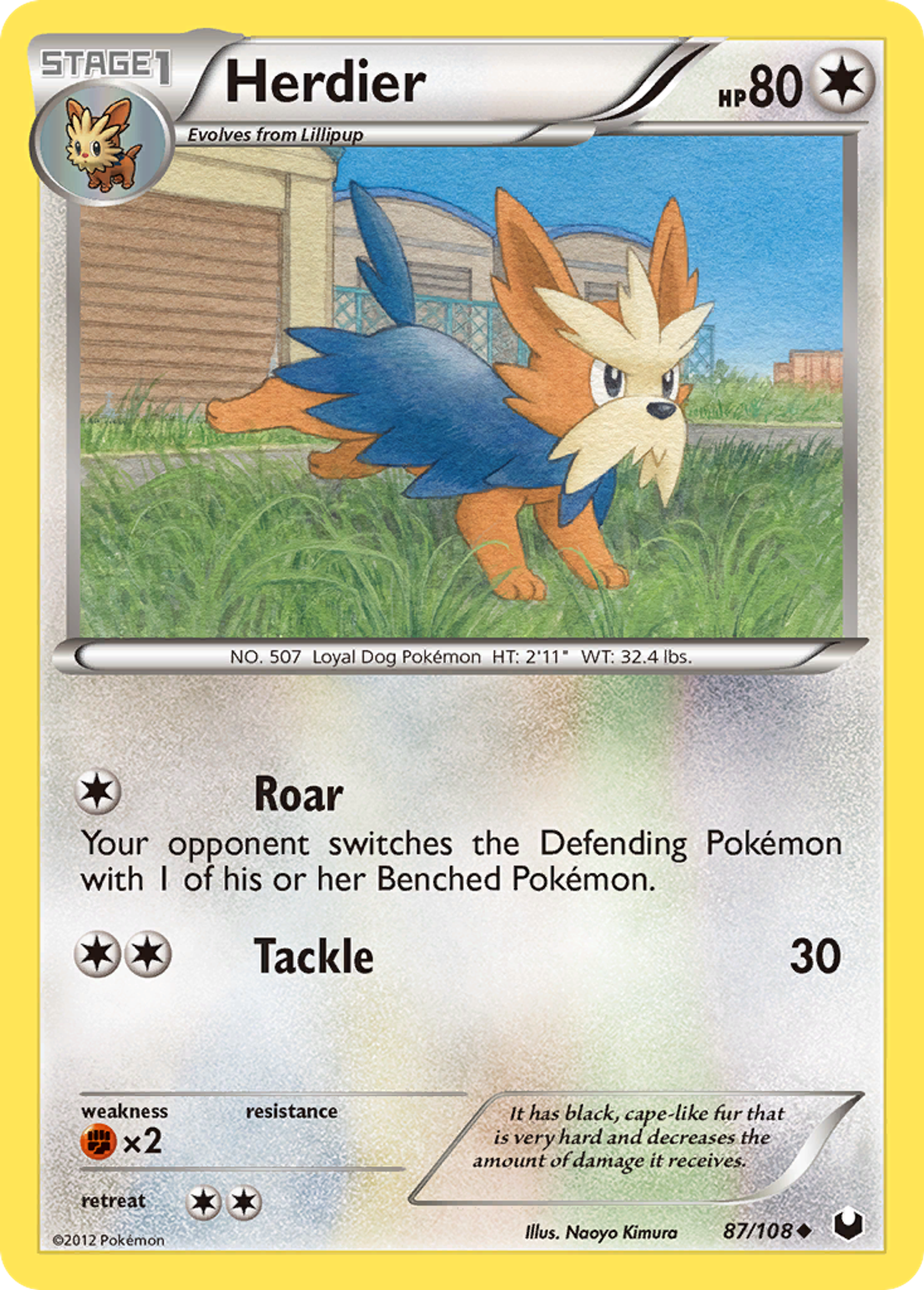 Herdier — Dark Explorers — Pokemon