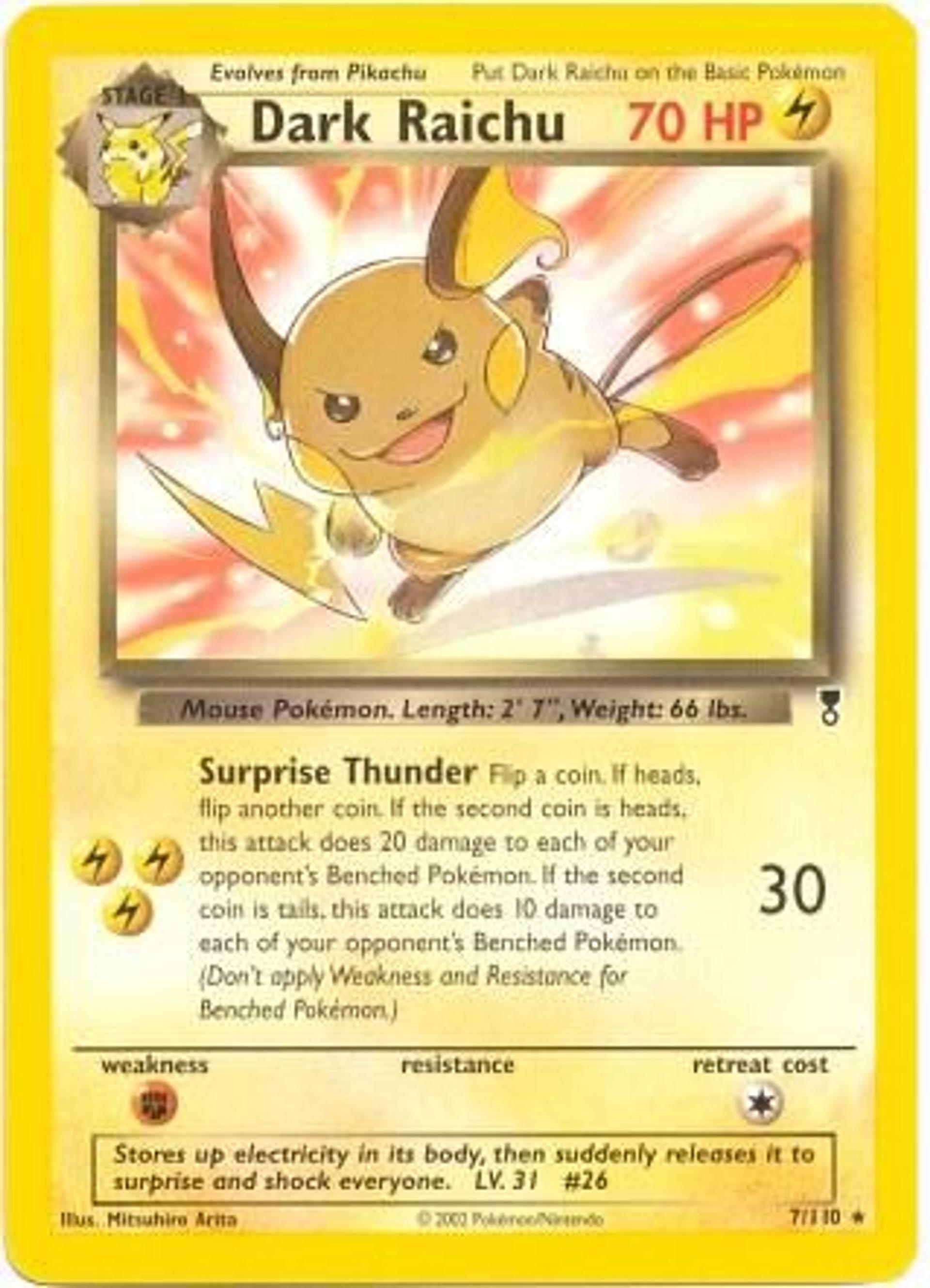 Dark Raichu — Deck Exclusives — Pokemon
