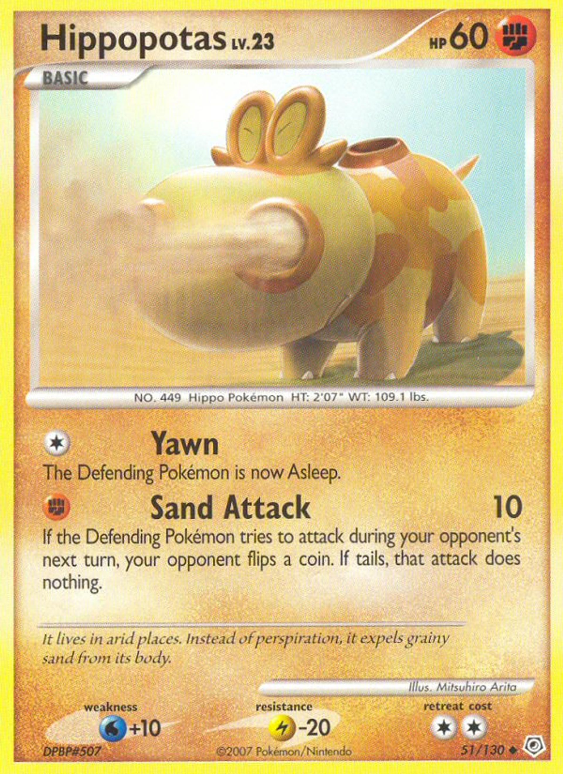 Hippopotas Lv.23 — Diamond and Pearl — Pokemon