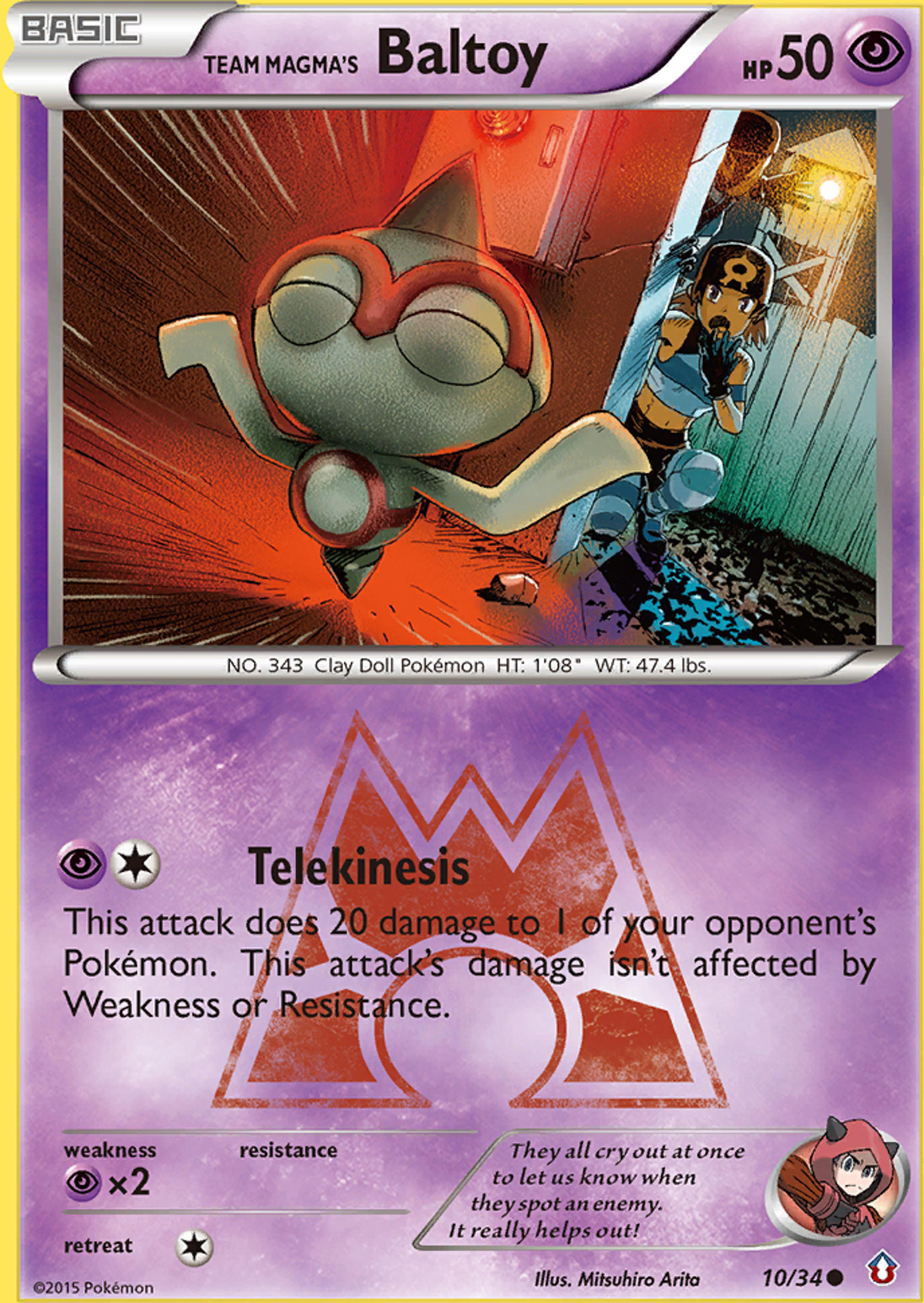Team Magma's Baltoy — Double Crisis — Pokemon