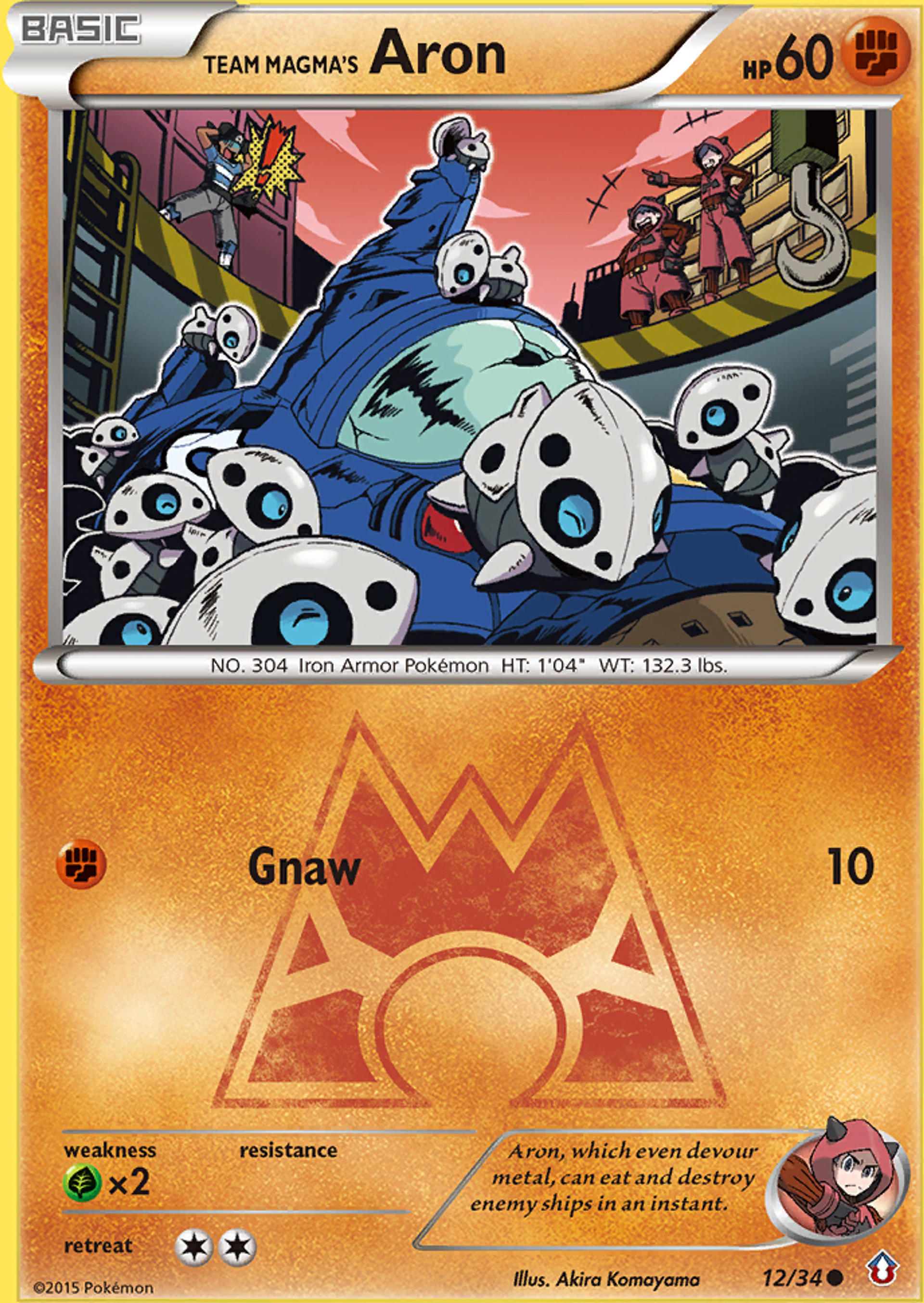Team Magma's Aron — Double Crisis — Pokemon