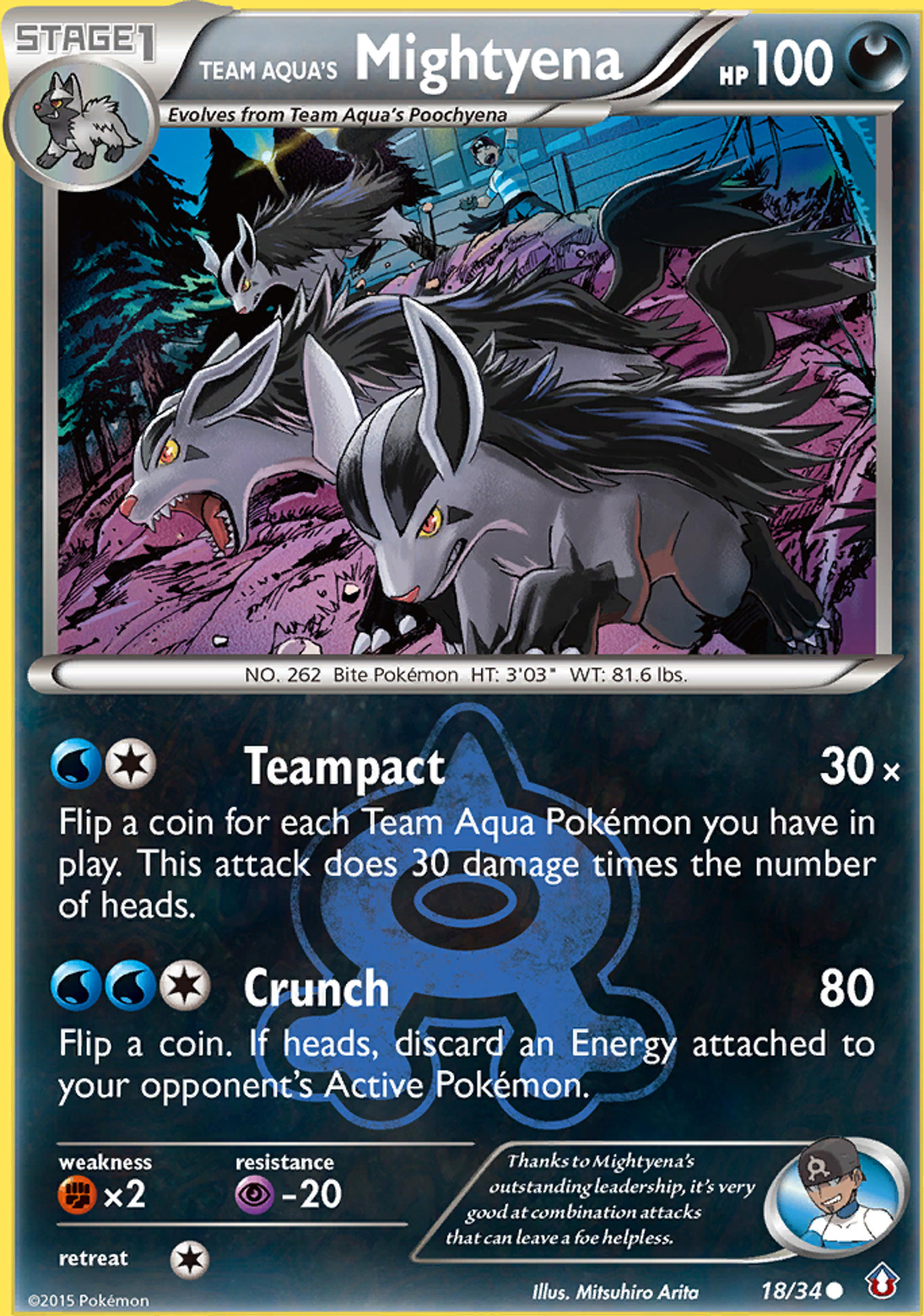 Team Aqua's Mightyena — Double Crisis — Pokemon