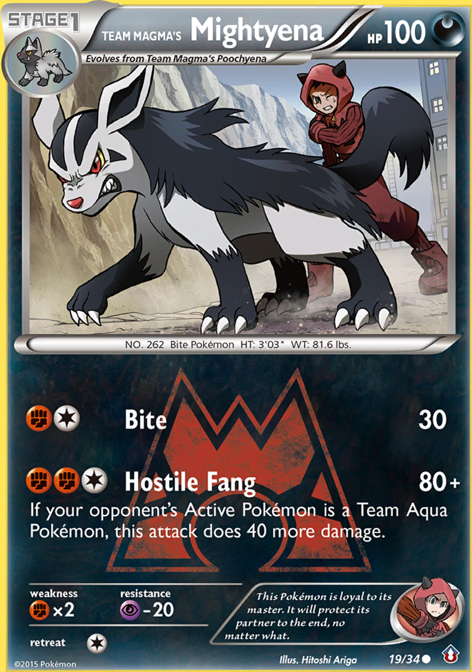 Team Magma's Mightyena — Double Crisis — Pokemon