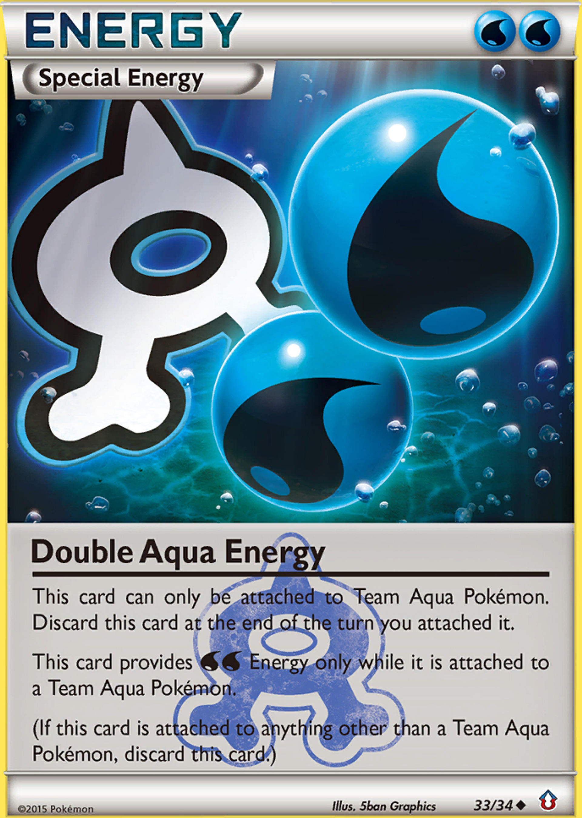 Double Aqua Energy — Double Crisis — Pokemon