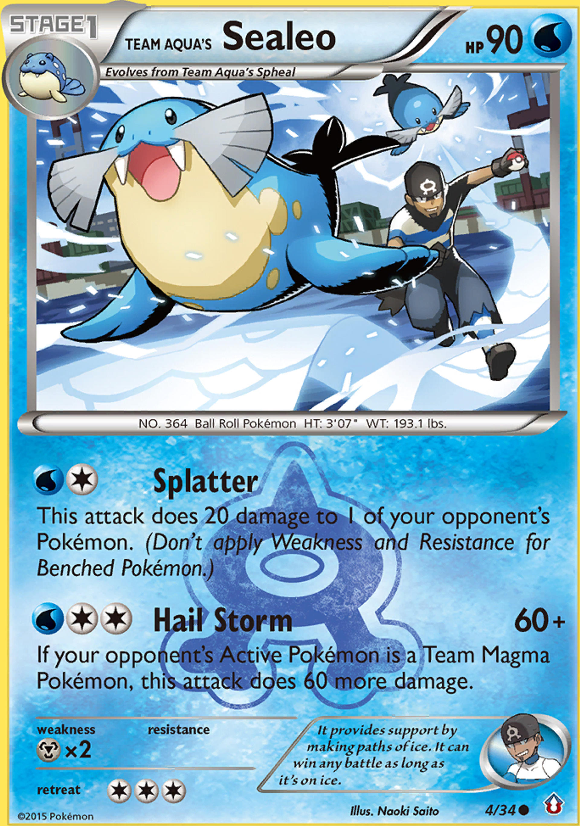 Team Aqua's Sealeo — Double Crisis — Pokemon