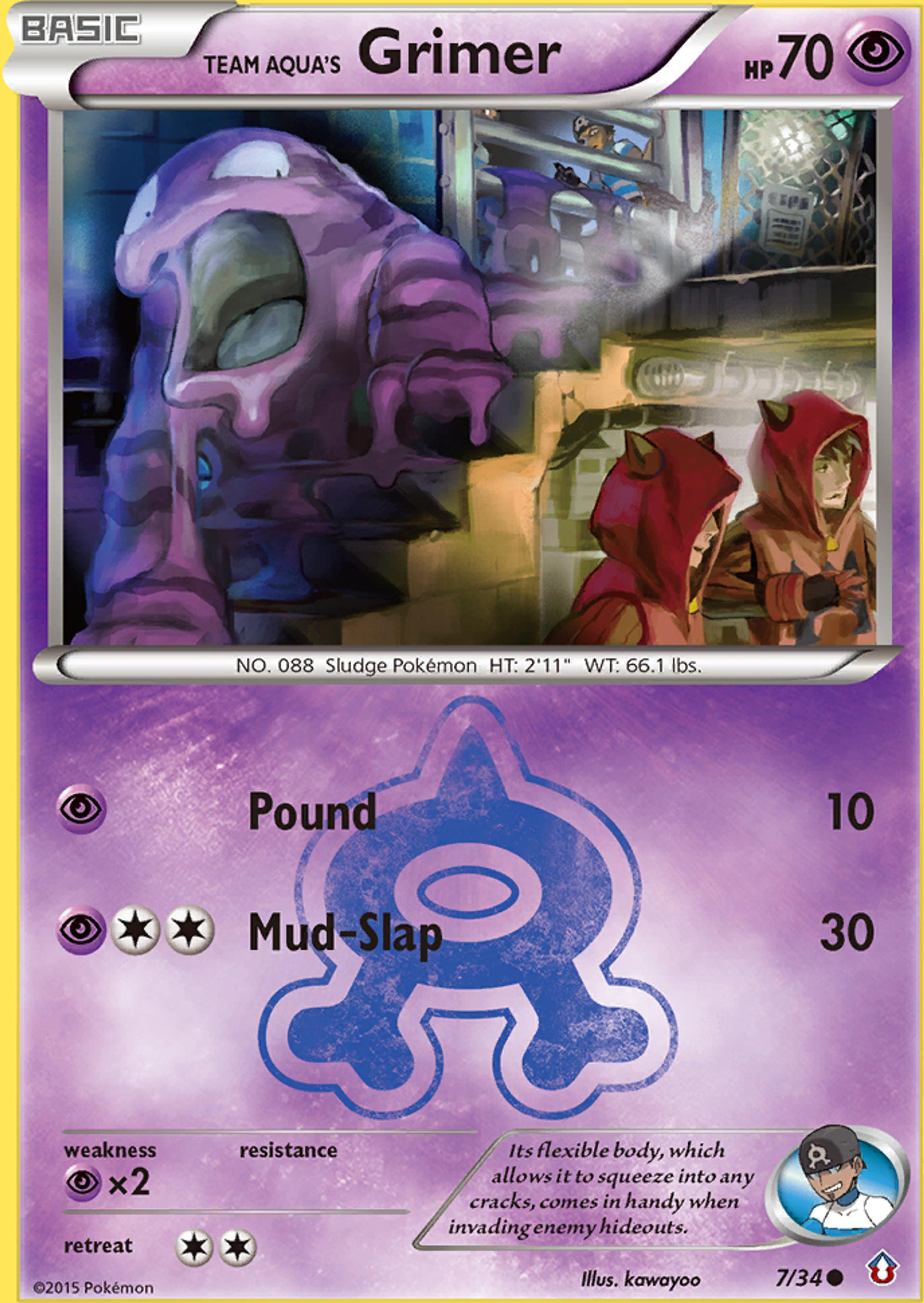 Team Aqua's Grimer — Double Crisis — Pokemon