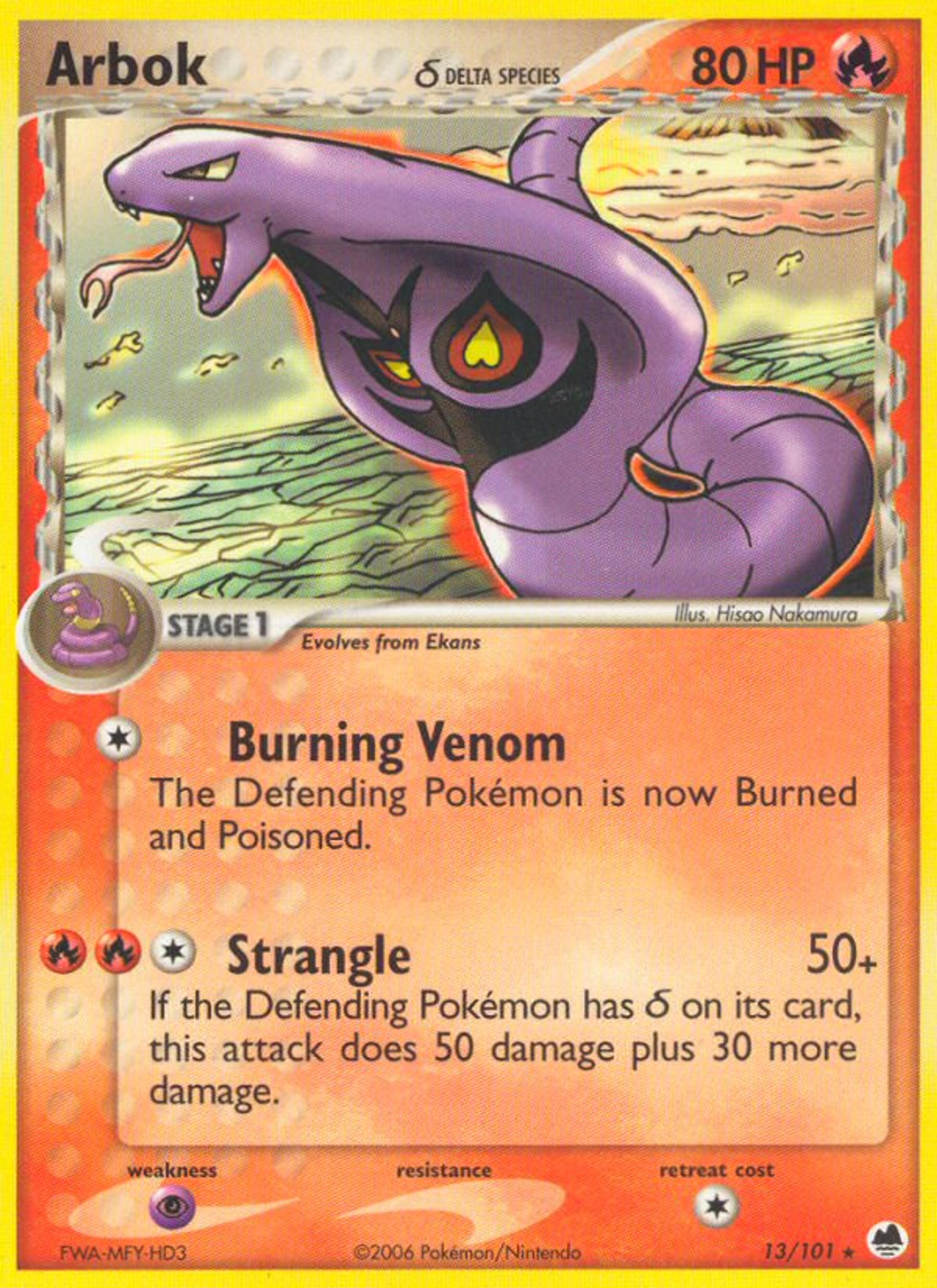 Arbok — Dragon Frontiers — Pokemon