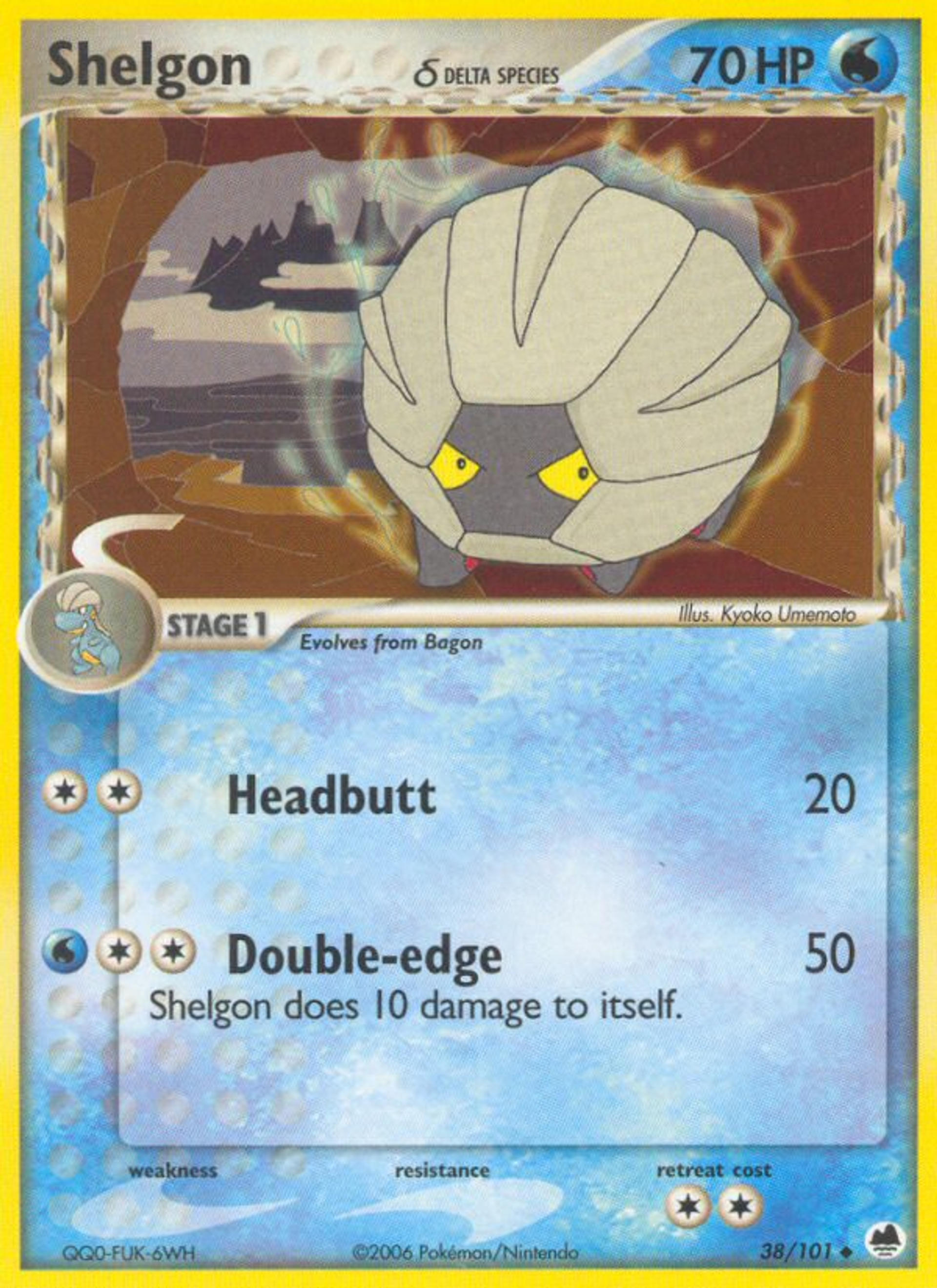 Shelgon — Dragon Frontiers — Pokemon
