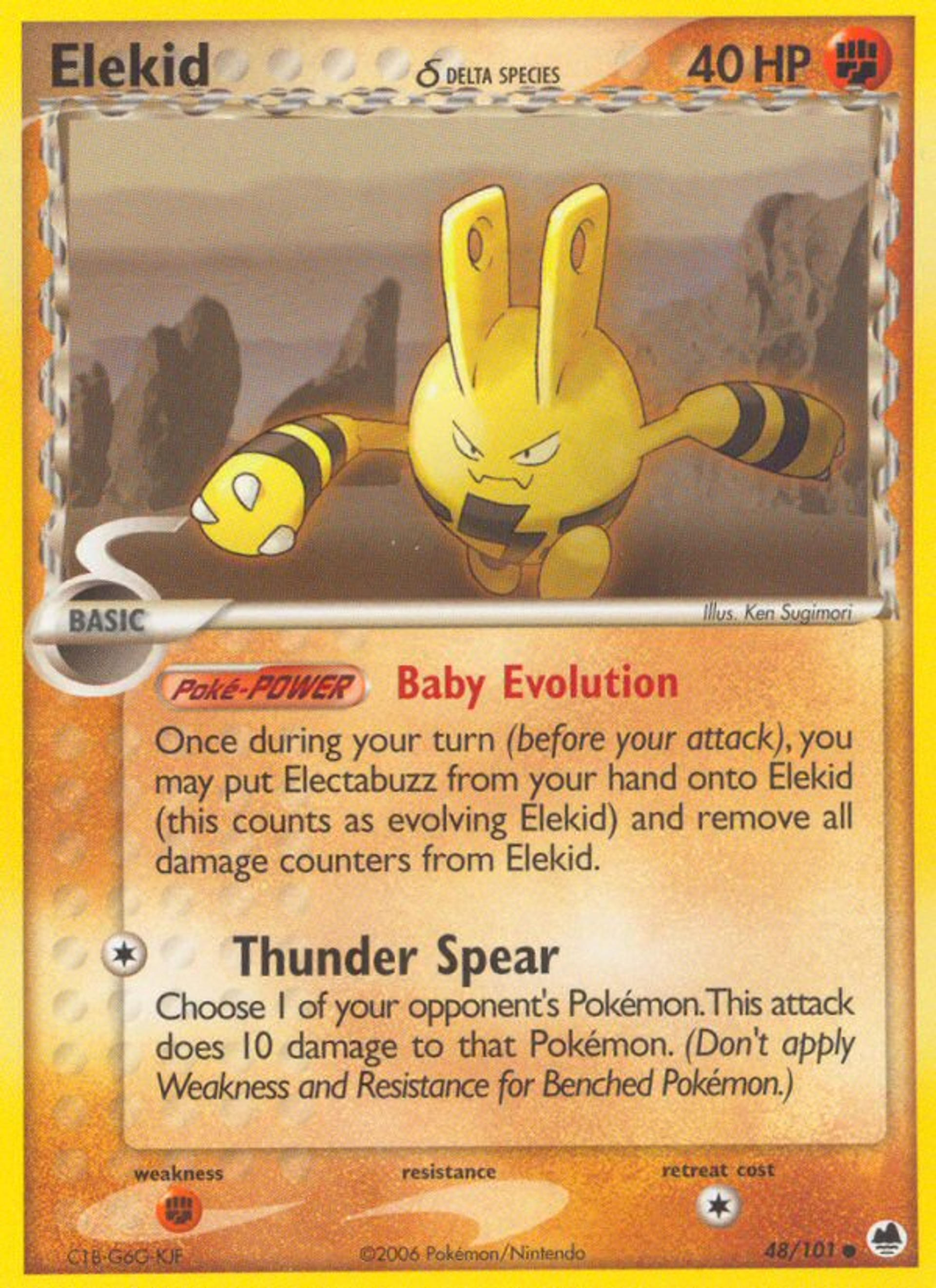 Elekid — Dragon Frontiers — Pokemon