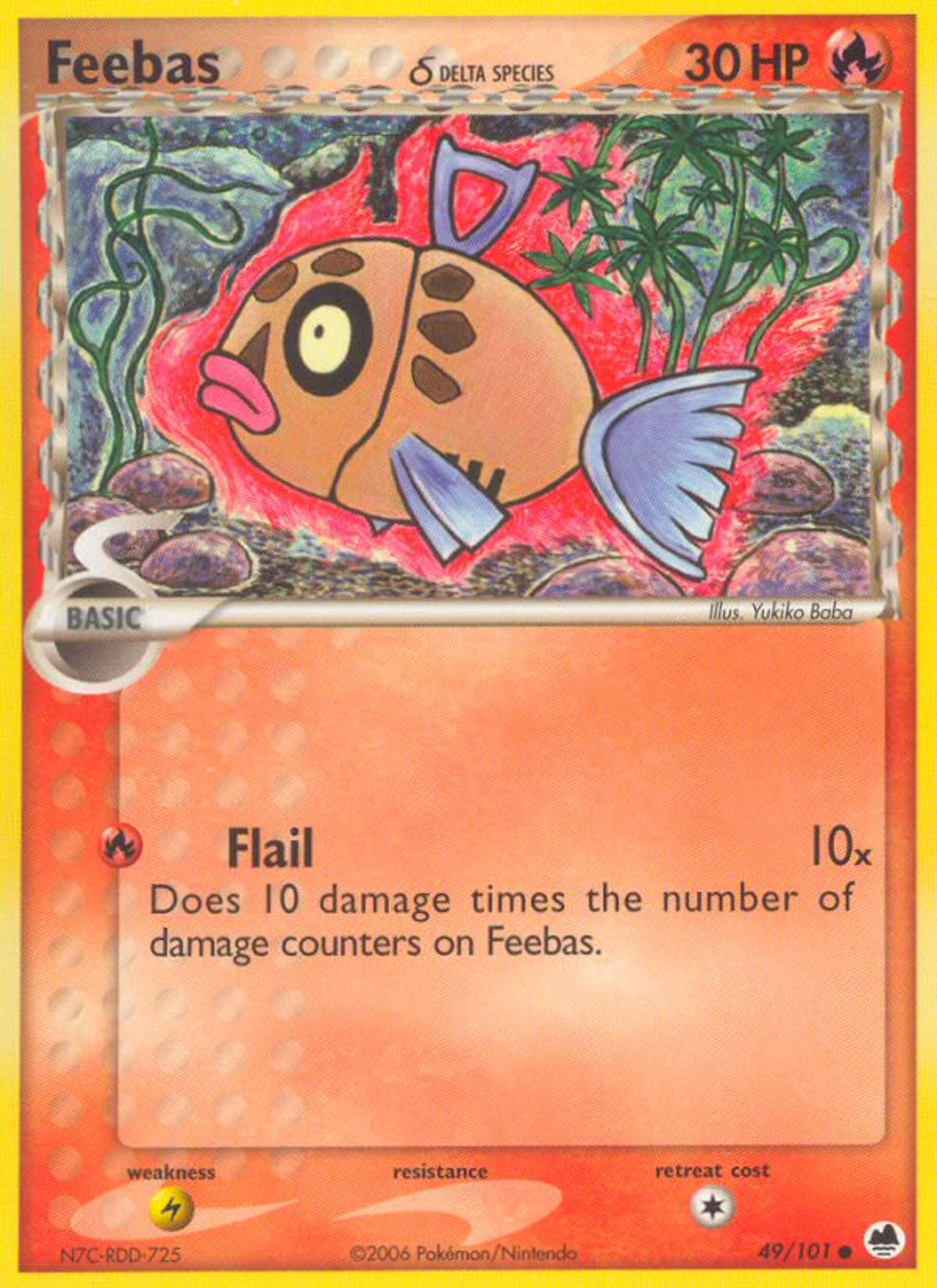 Feebas — Dragon Frontiers — Pokemon