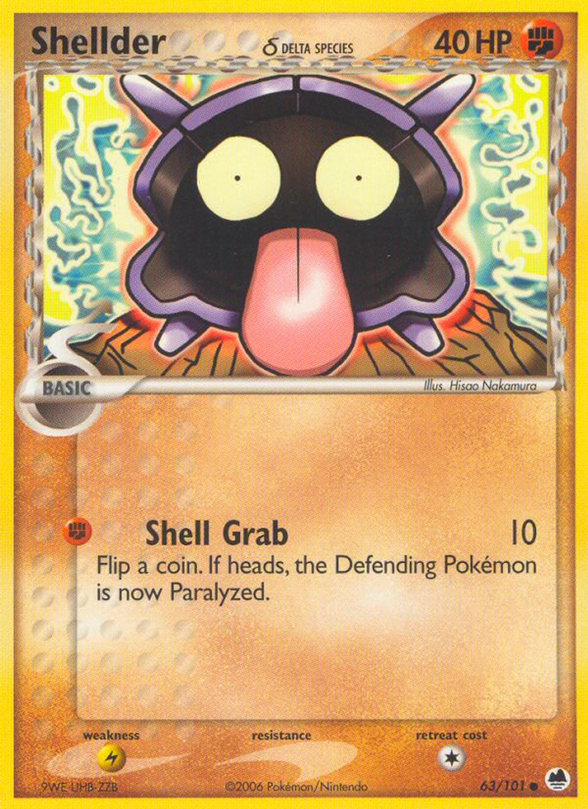 Shellder — Dragon Frontiers — Pokemon