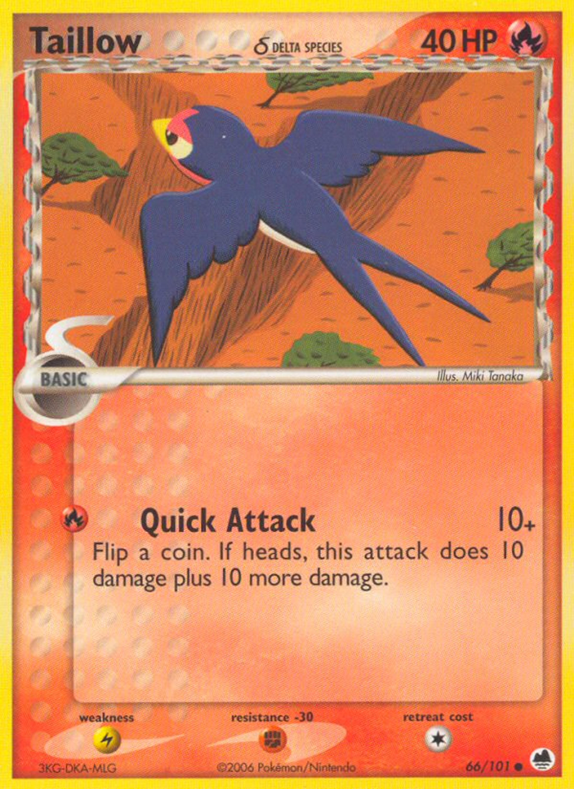 Taillow — Dragon Frontiers — Pokemon