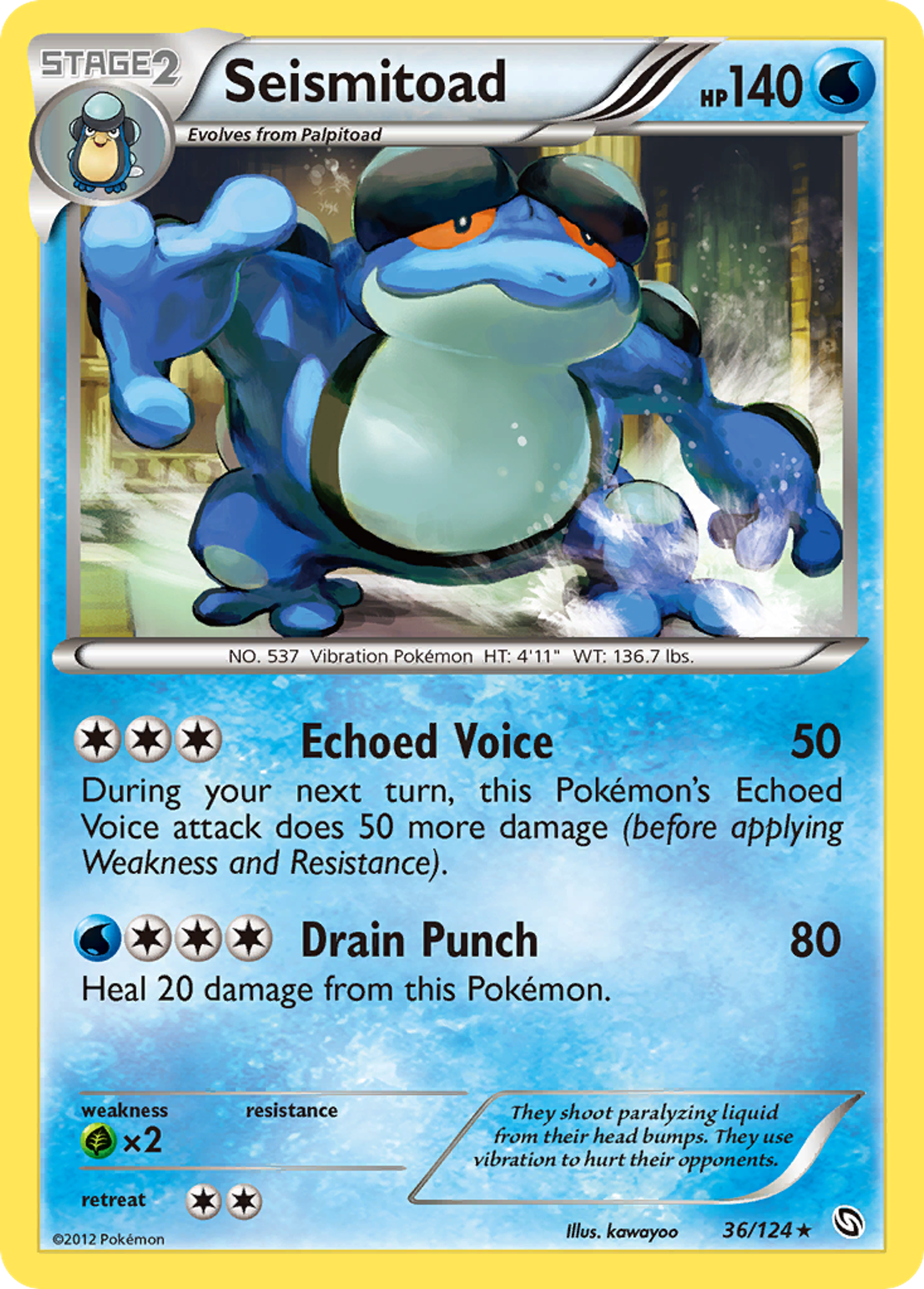 Seismitoad — Dragons Exalted — Pokemon