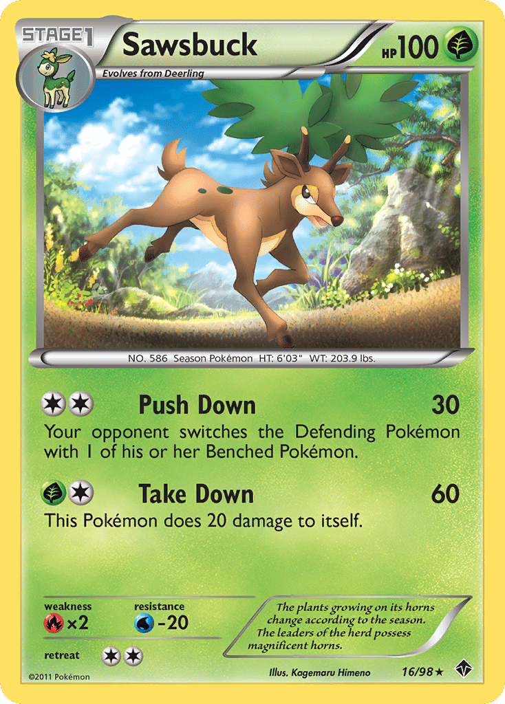 Sawsbuck — Emerging Powers — Pokemon
