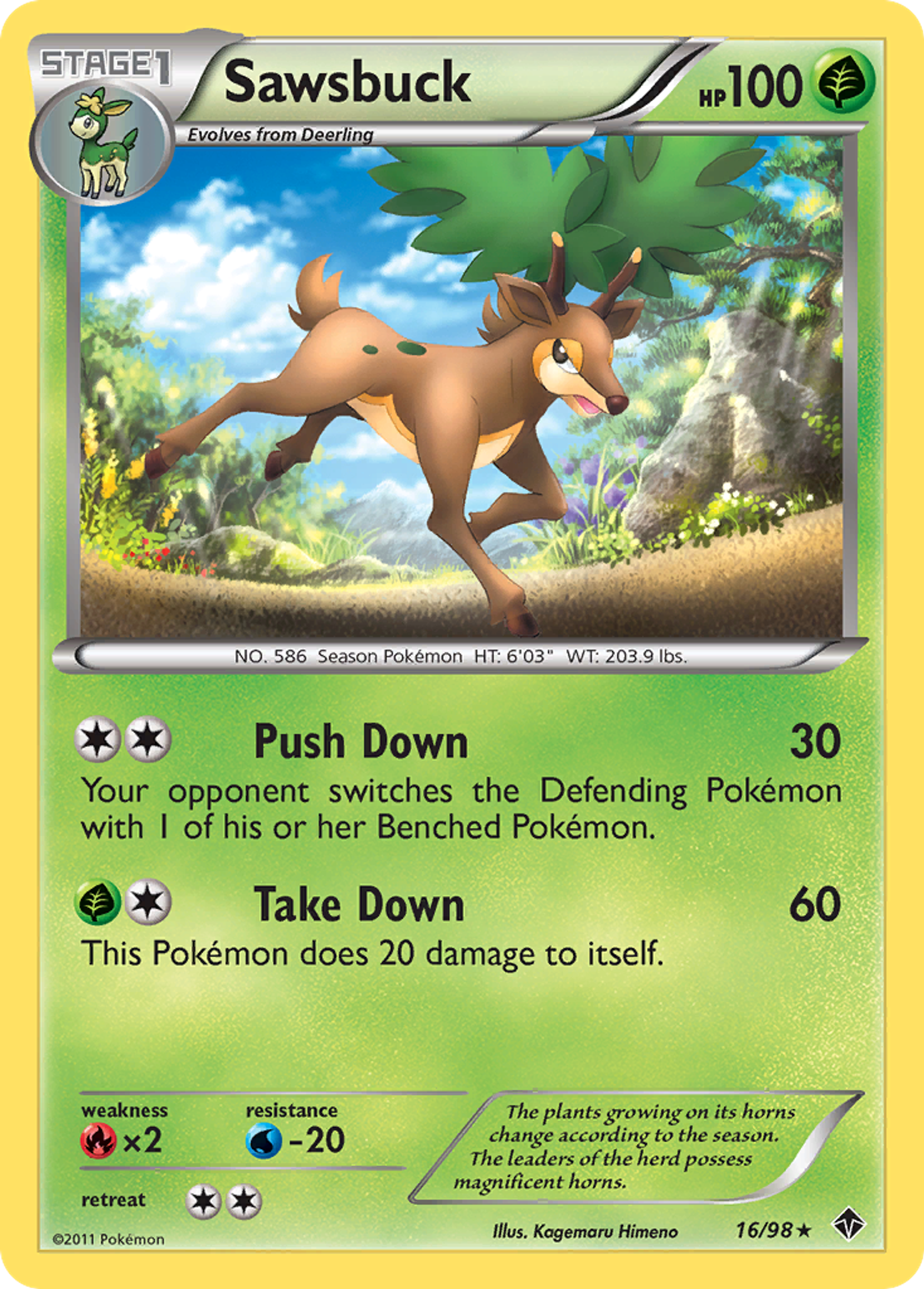 Sawsbuck — Emerging Powers — Pokemon