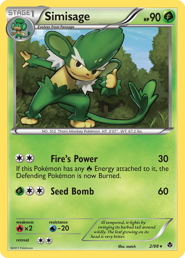 Simisage — Emerging Powers — Pokemon