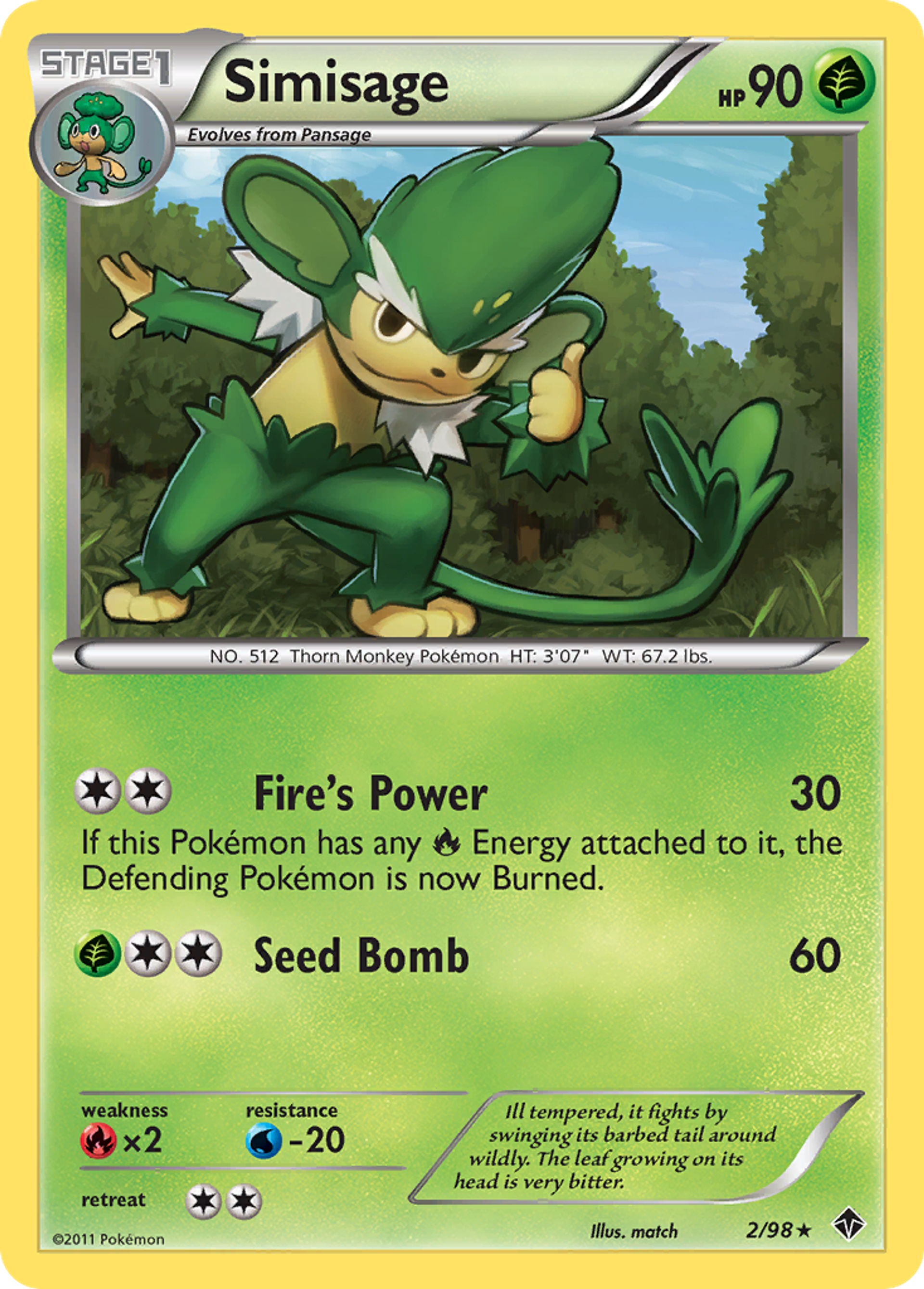 Simisage — Emerging Powers — Pokemon