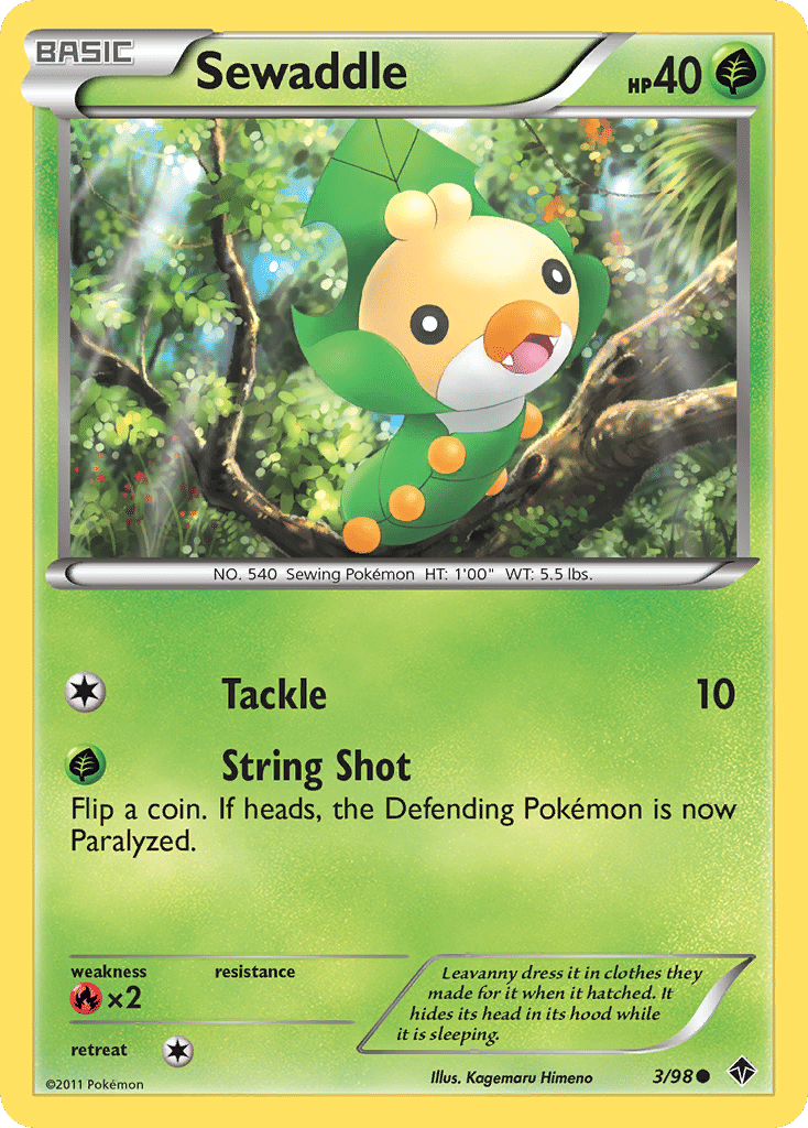 Sewaddle — Emerging Powers — Pokemon