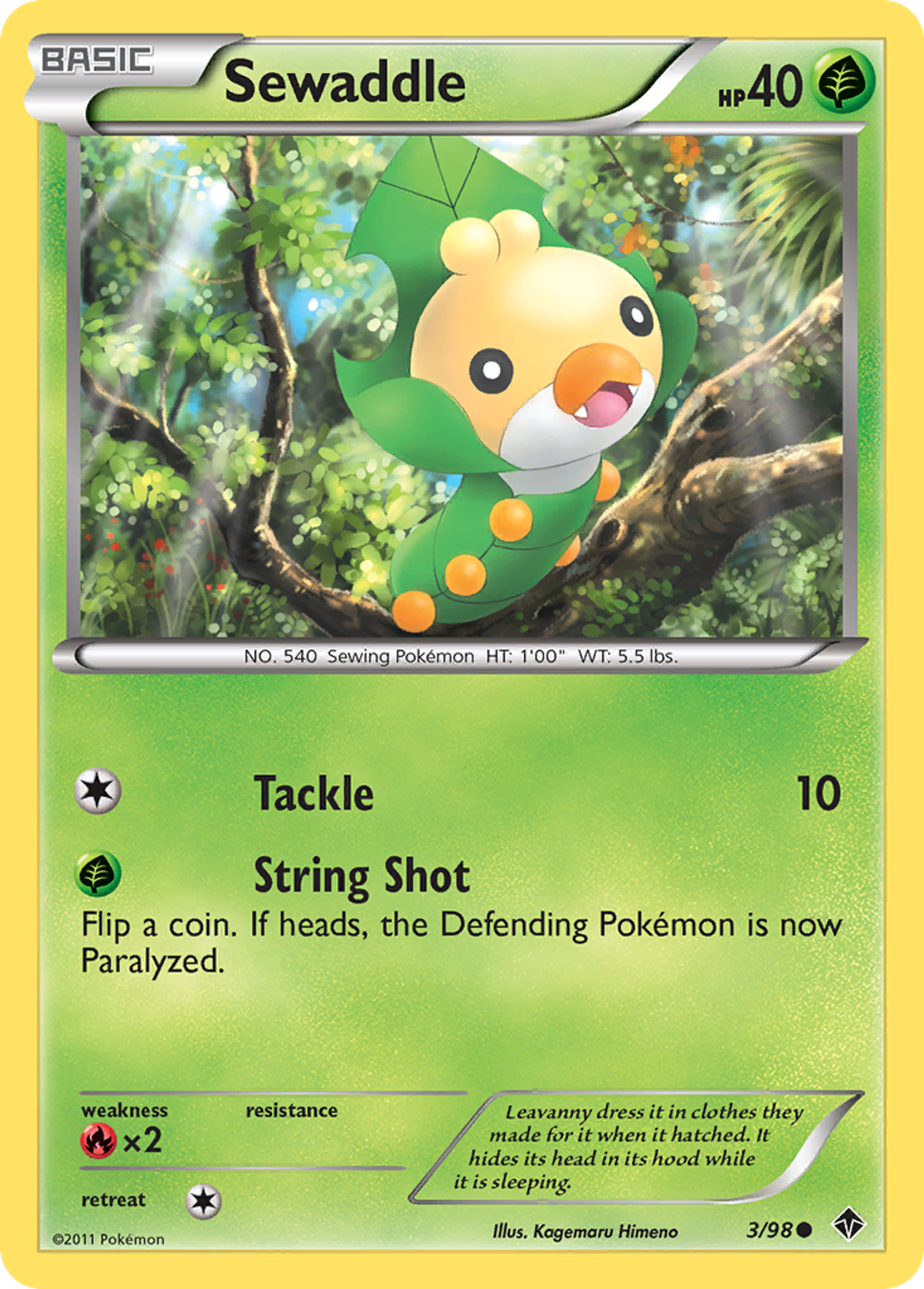 Sewaddle — Emerging Powers — Pokemon
