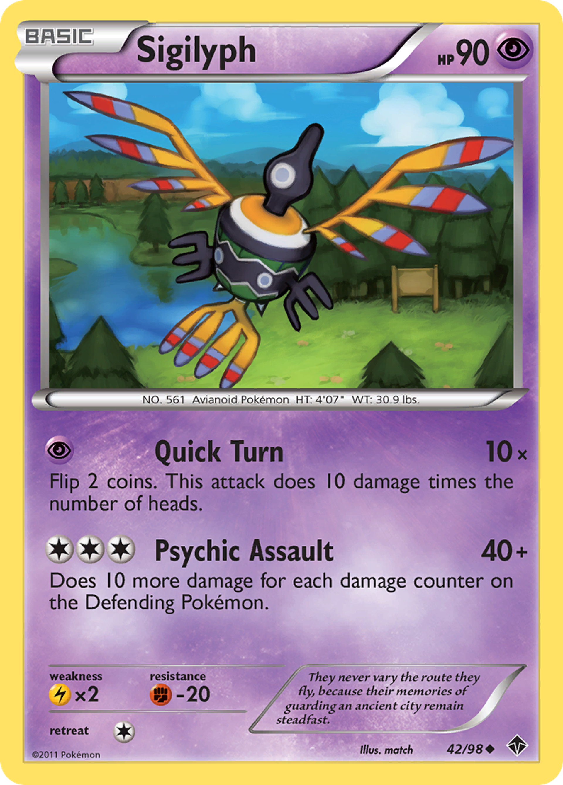 Sigilyph — Emerging Powers — Pokemon