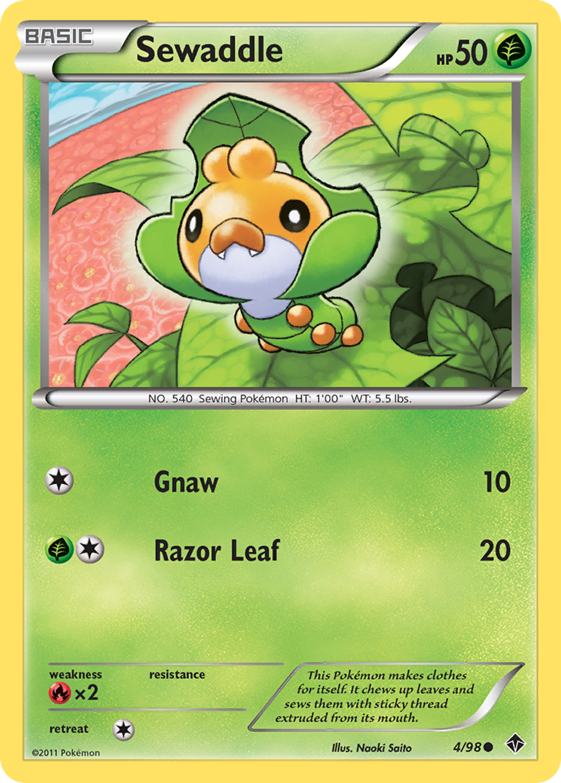 Sewaddle — Emerging Powers — Pokemon