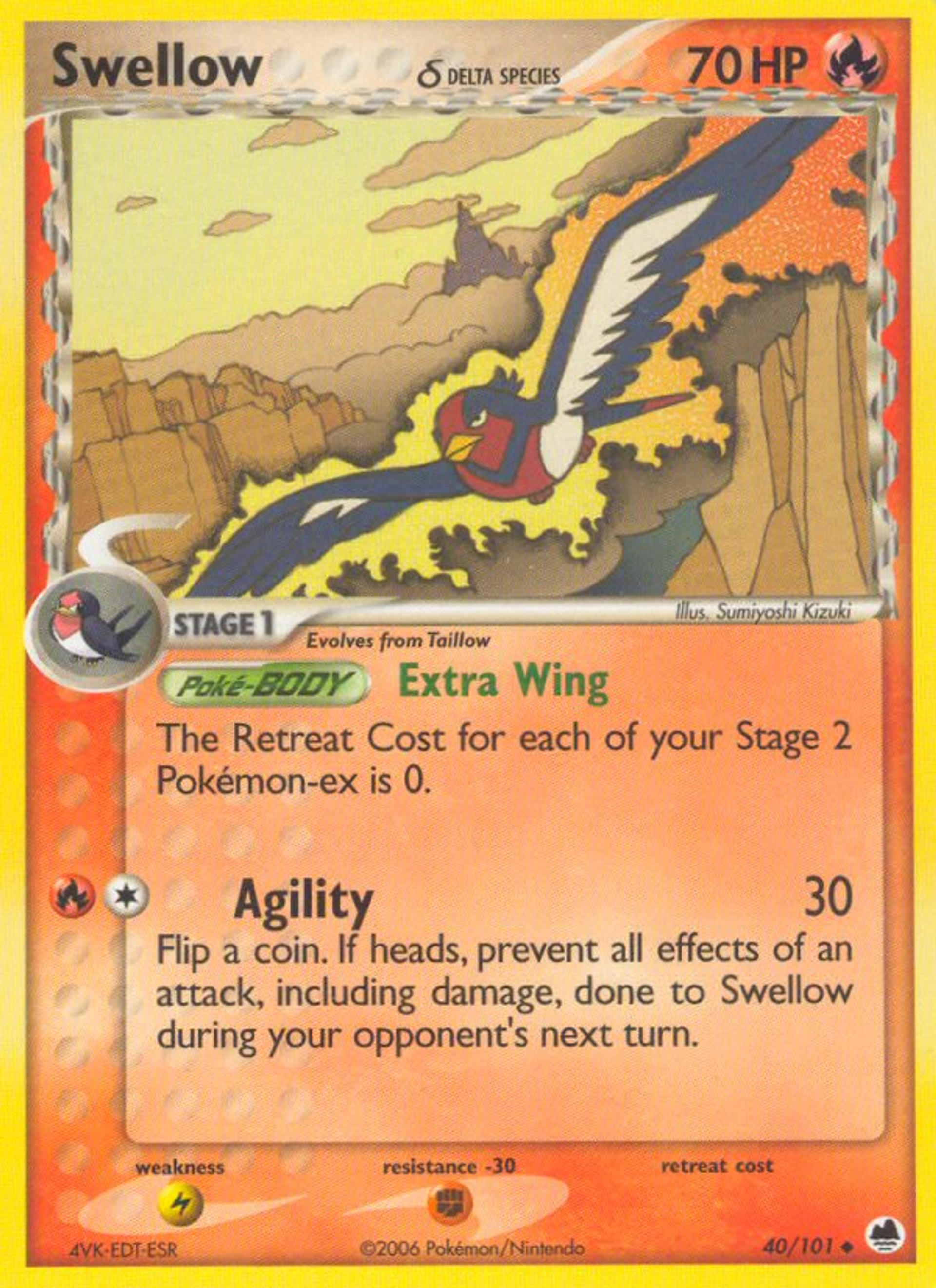 Swellow — EX Dragon Frontiers — Pokémon