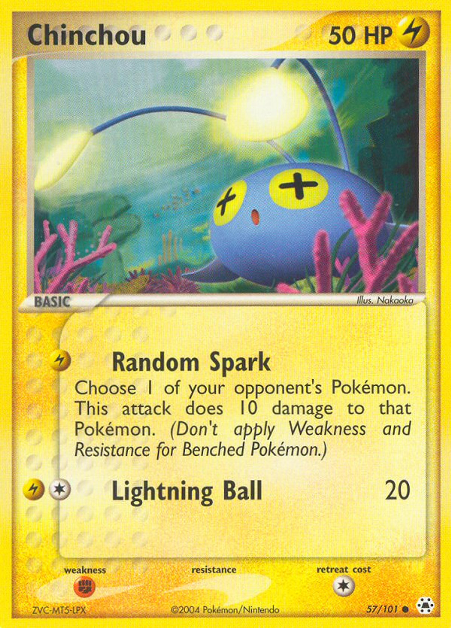 Chinchou — EX Hidden Legends — Pokémon