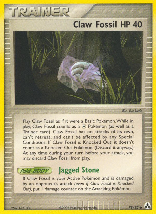 Claw Fossil — EX Legend Maker — Pokemon