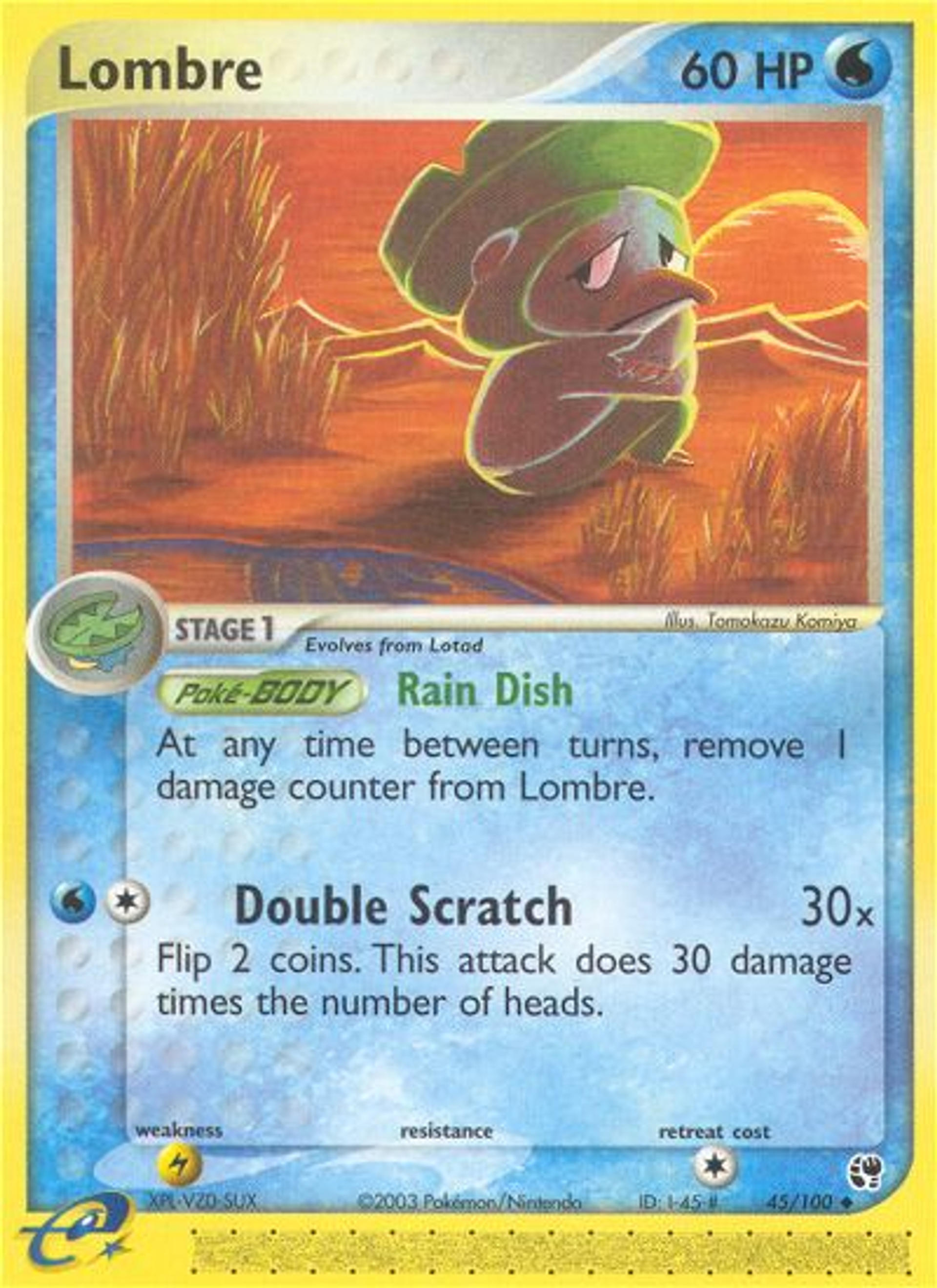 Lombre — EX Sandstorm — Pokémon