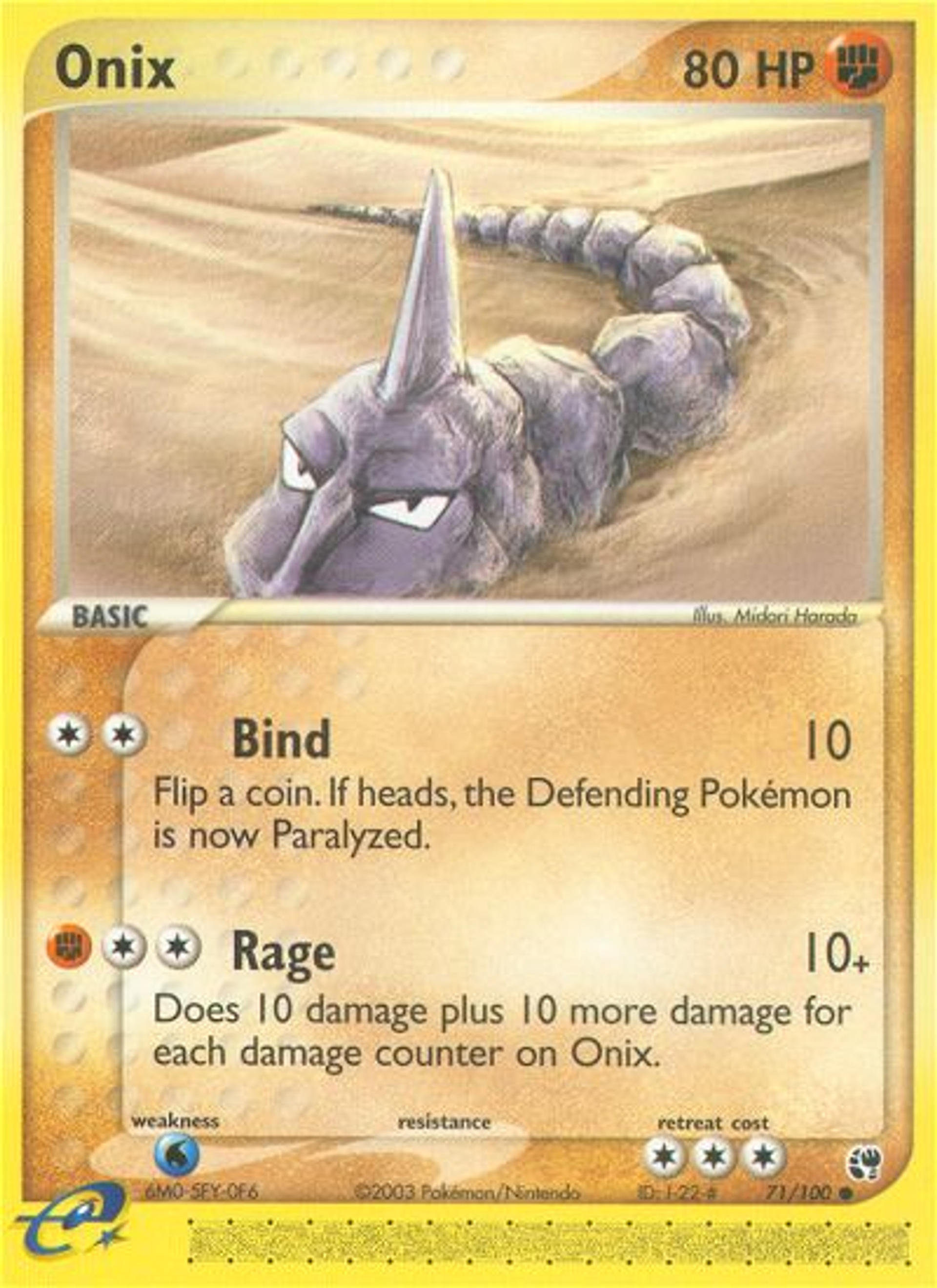Onix — EX Sandstorm — Pokémon