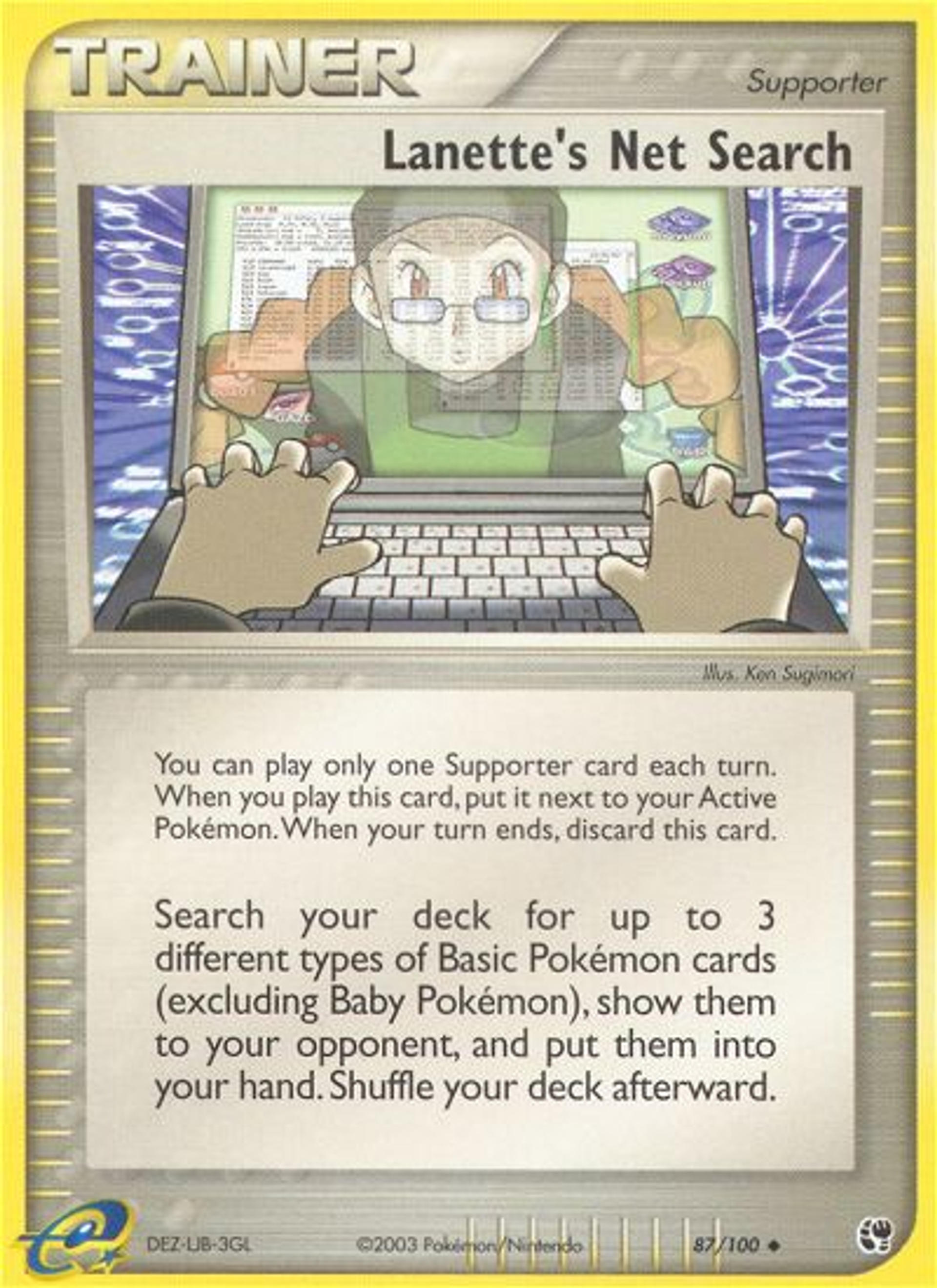 Lanette's Net Search — EX Sandstorm — Pokémon