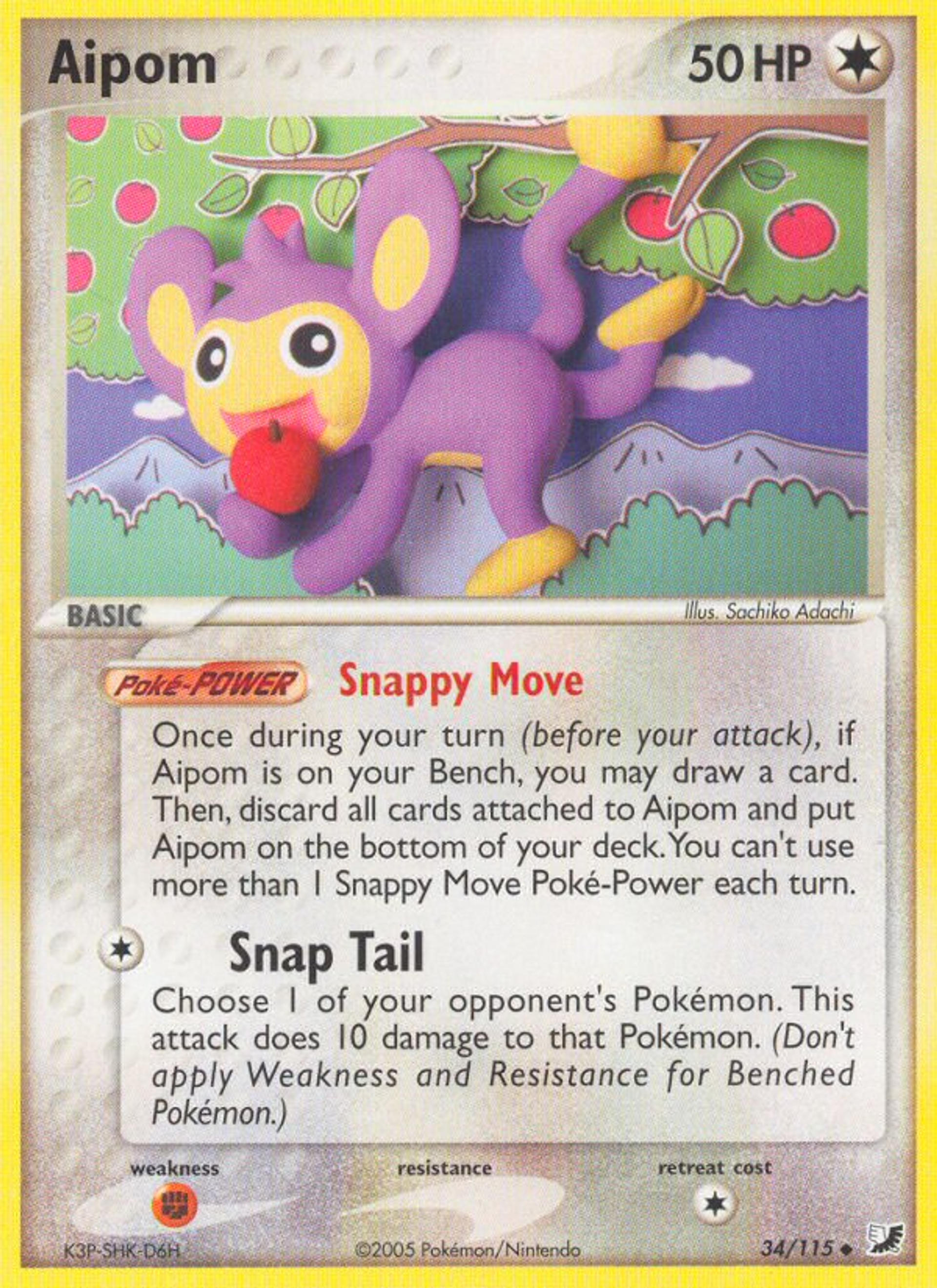 Aipom — EX Unseen Forces — Pokémon