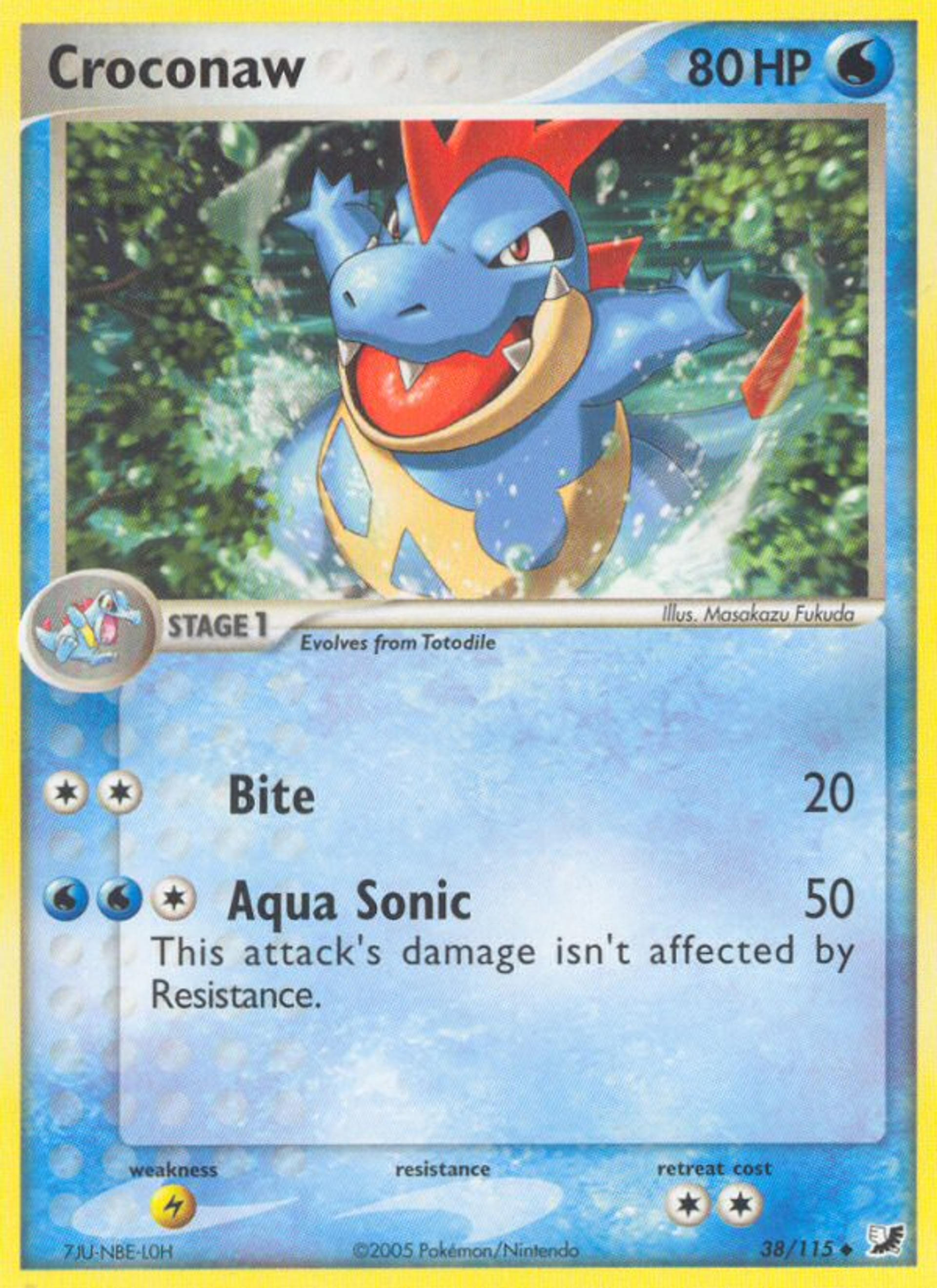 Croconaw — EX Unseen Forces — Pokémon