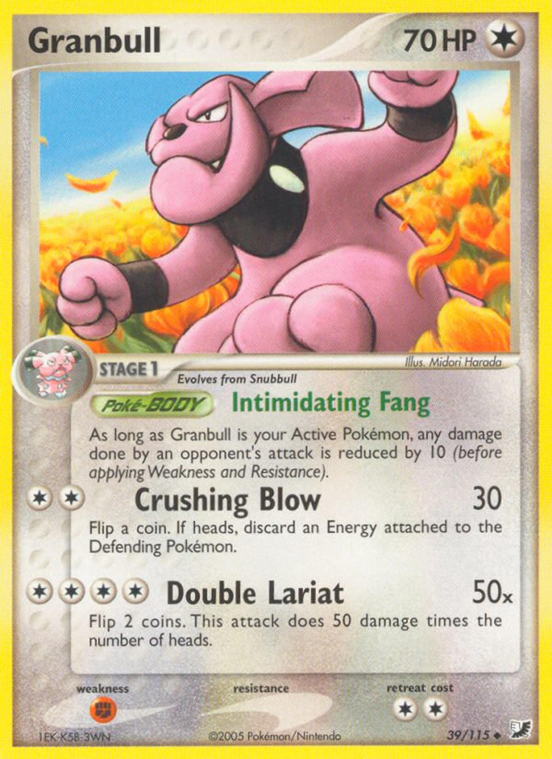 Granbull — EX Unseen Forces — Pokémon