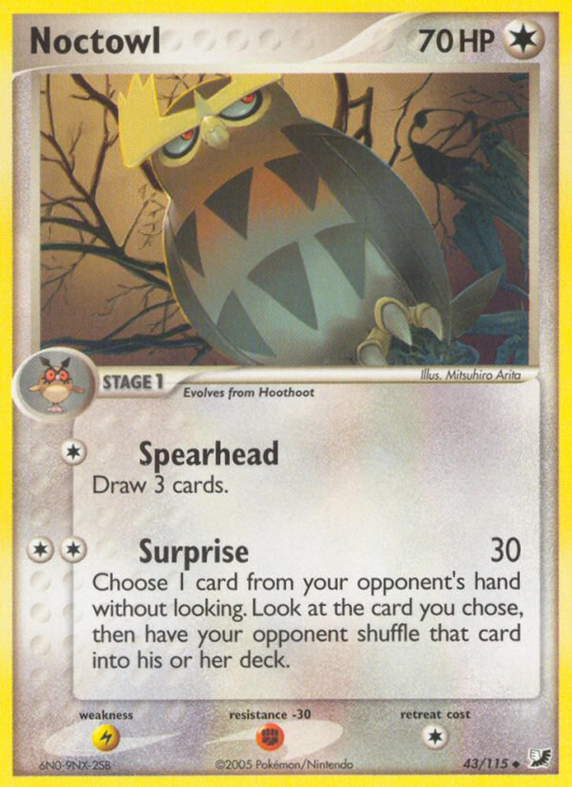 Noctowl — EX Unseen Forces — Pokémon