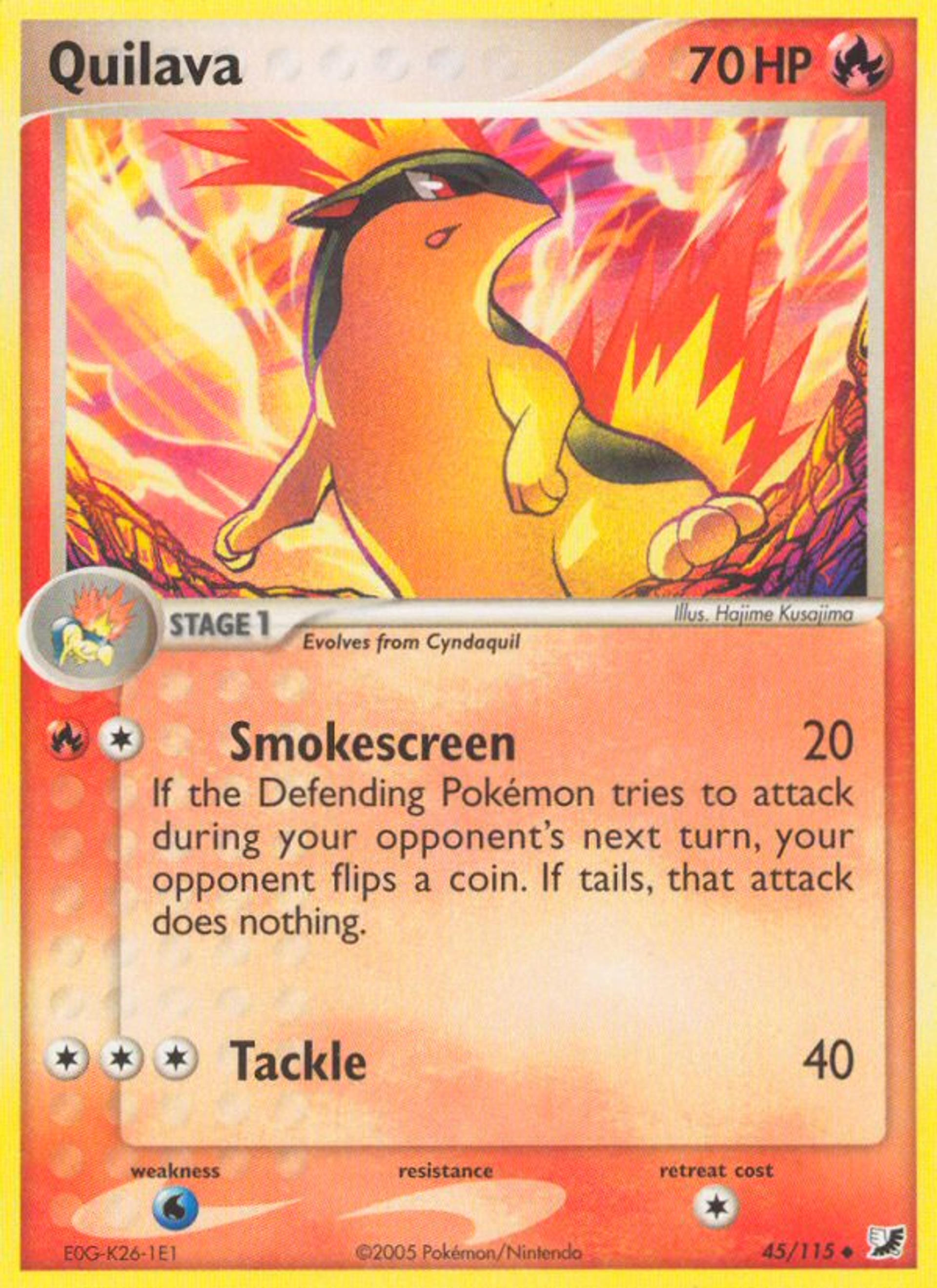 Quilava — EX Unseen Forces — Pokémon