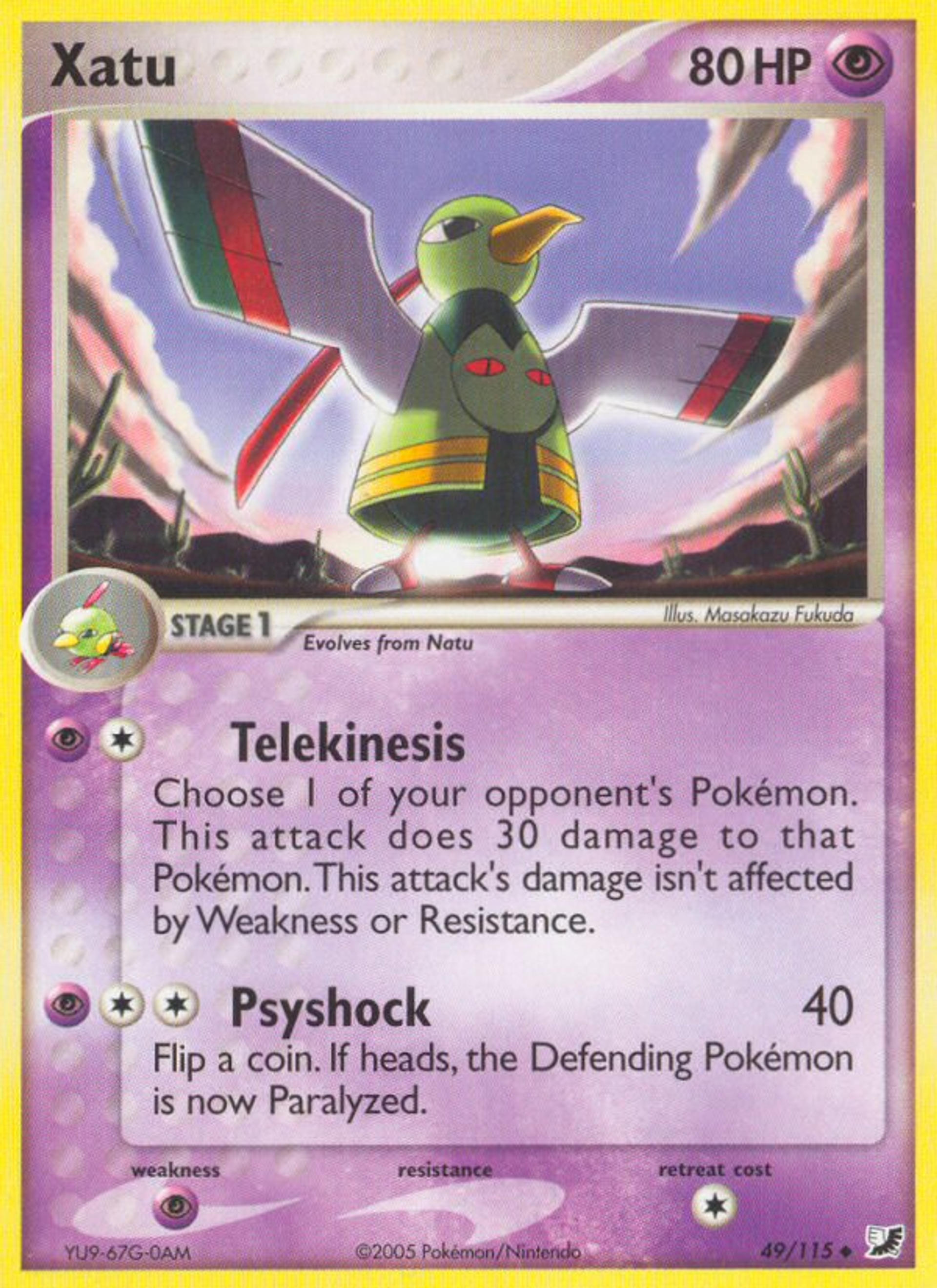 Xatu — EX Unseen Forces — Pokémon