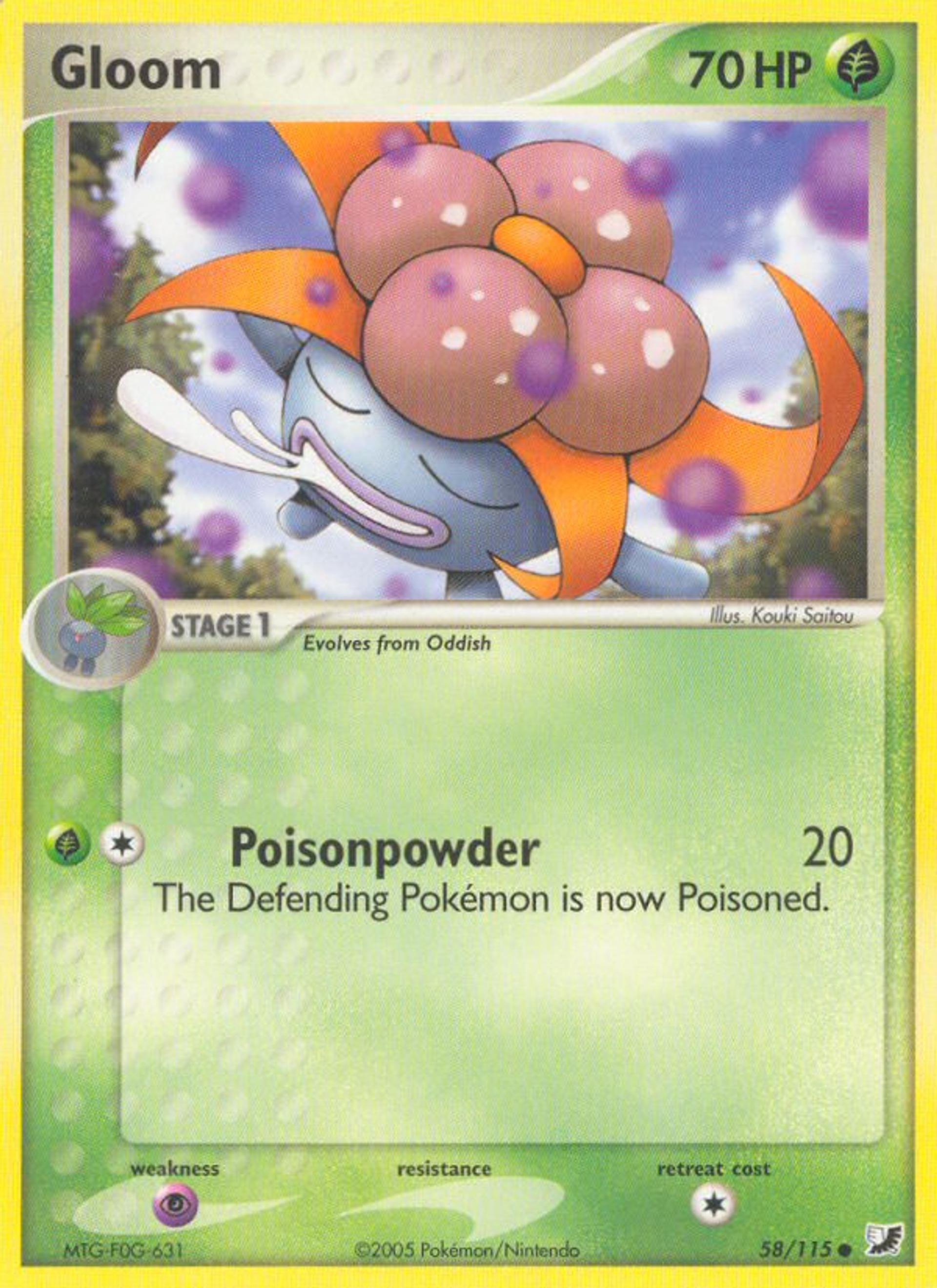 Gloom — EX Unseen Forces — Pokémon